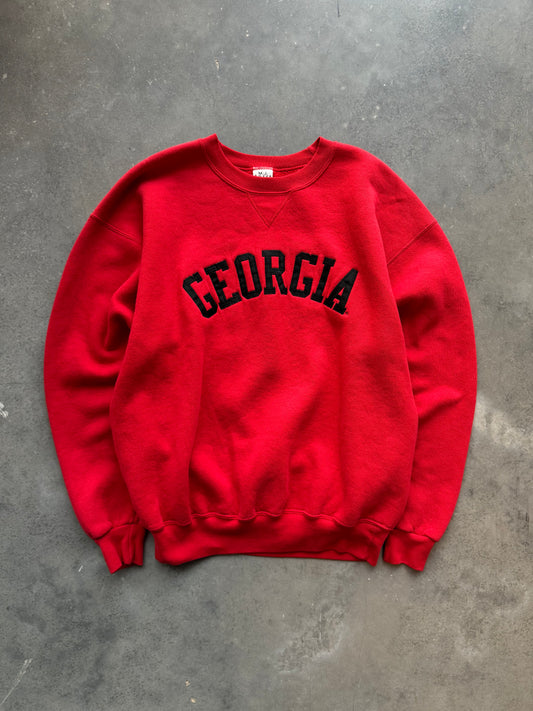 90’s Georgia Bulldogs Vintage Arch Spellout College Crewneck (Large)