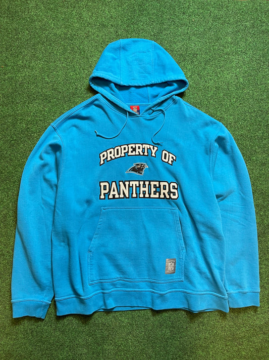 2003 Carolina Panthers Vintage Gridiron Classic Super Heavyweight Reebok NFL Hoodie (XXL)