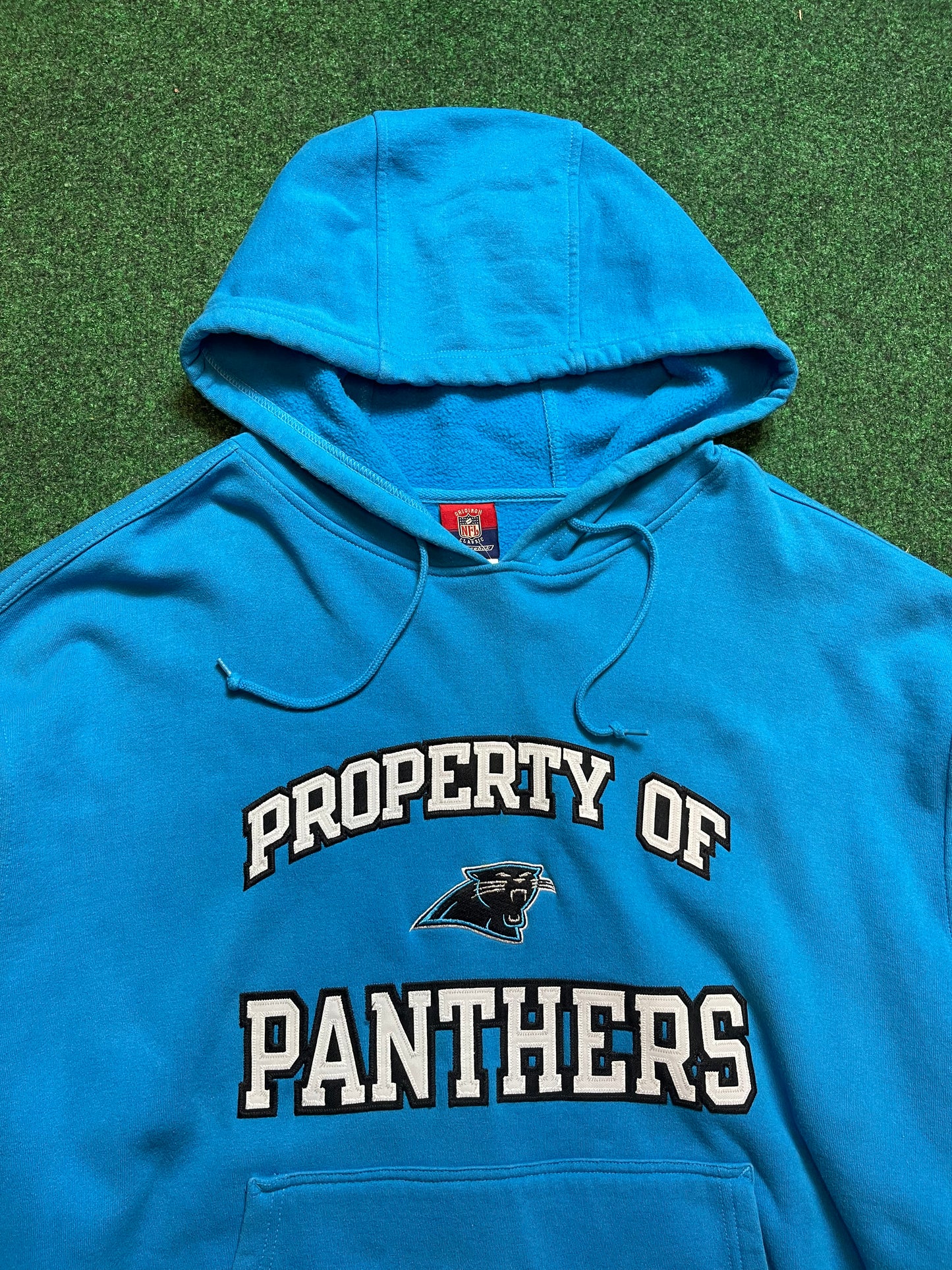 2003 Carolina Panthers Vintage Gridiron Classic Super Heavyweight Reebok NFL Hoodie (XXL)