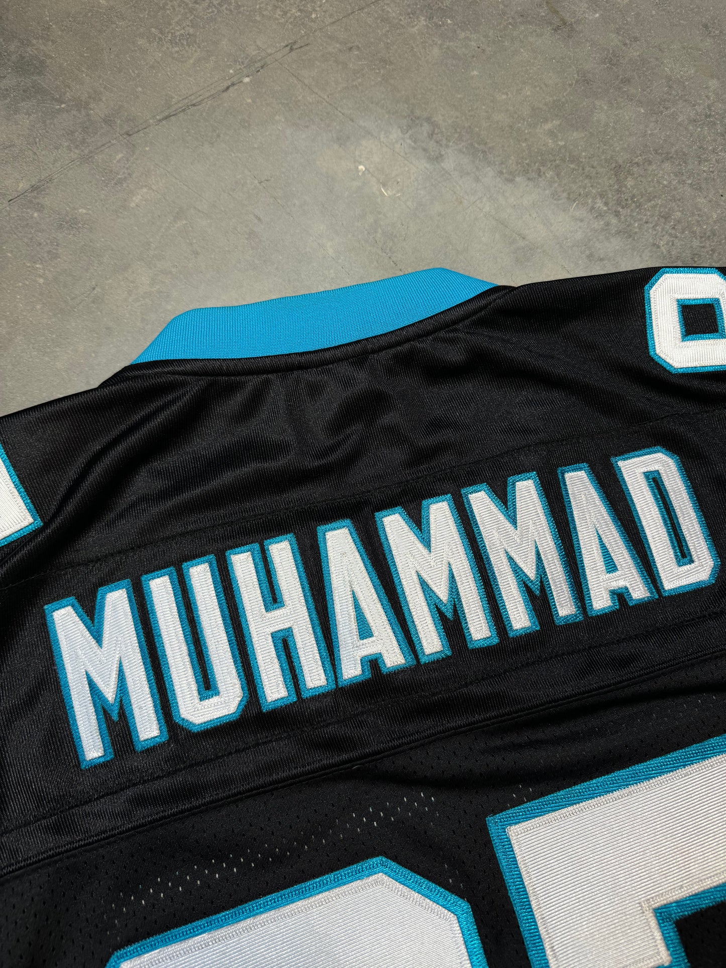 00’s Carolina Panthers Muhsin Muhammad Vintage Black Reebok On Field Stitched Authentic NFL Jersey (54/XXL)