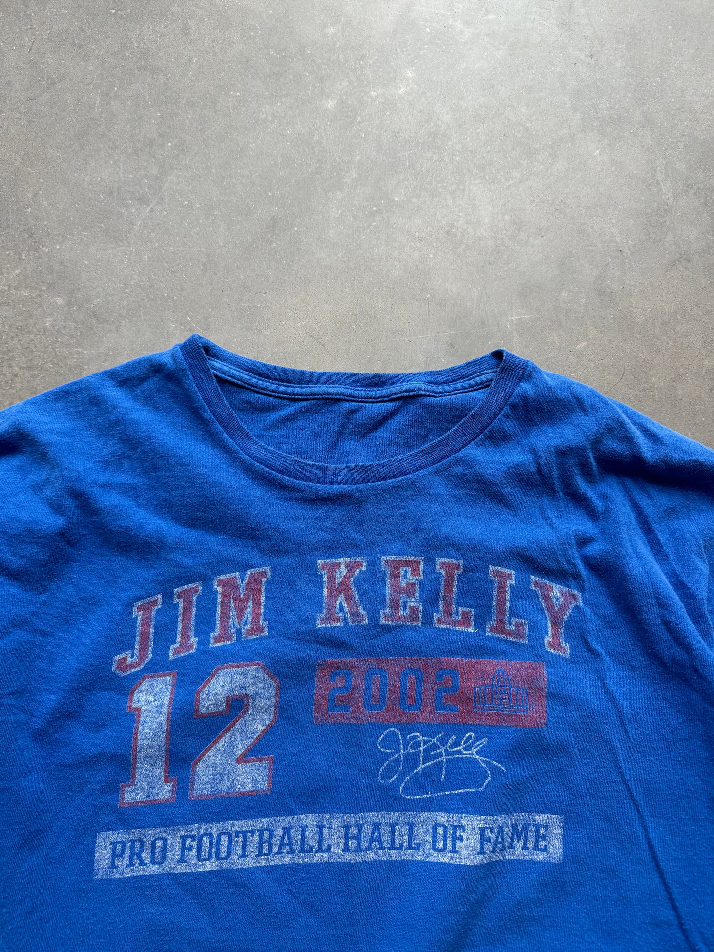 2002 Buffalo Bills Jim Kelly Vintage Hall of Fame NFL Tee (XL)