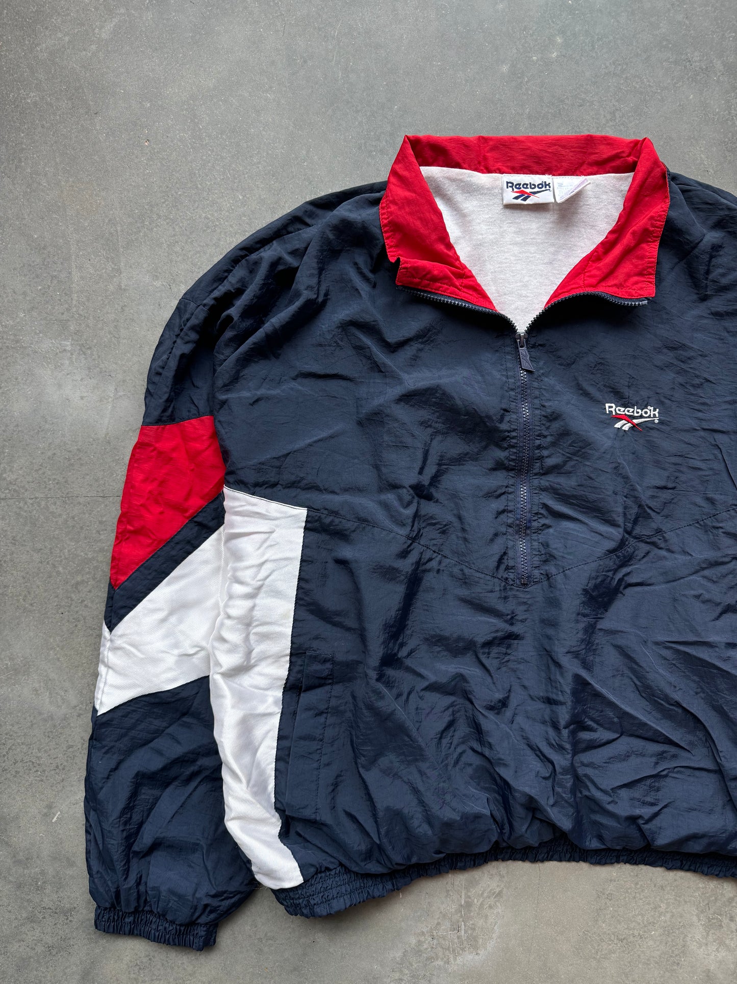 90’s Reebok Colorblocked Half Zip Windbreaker Jacket (XXL)