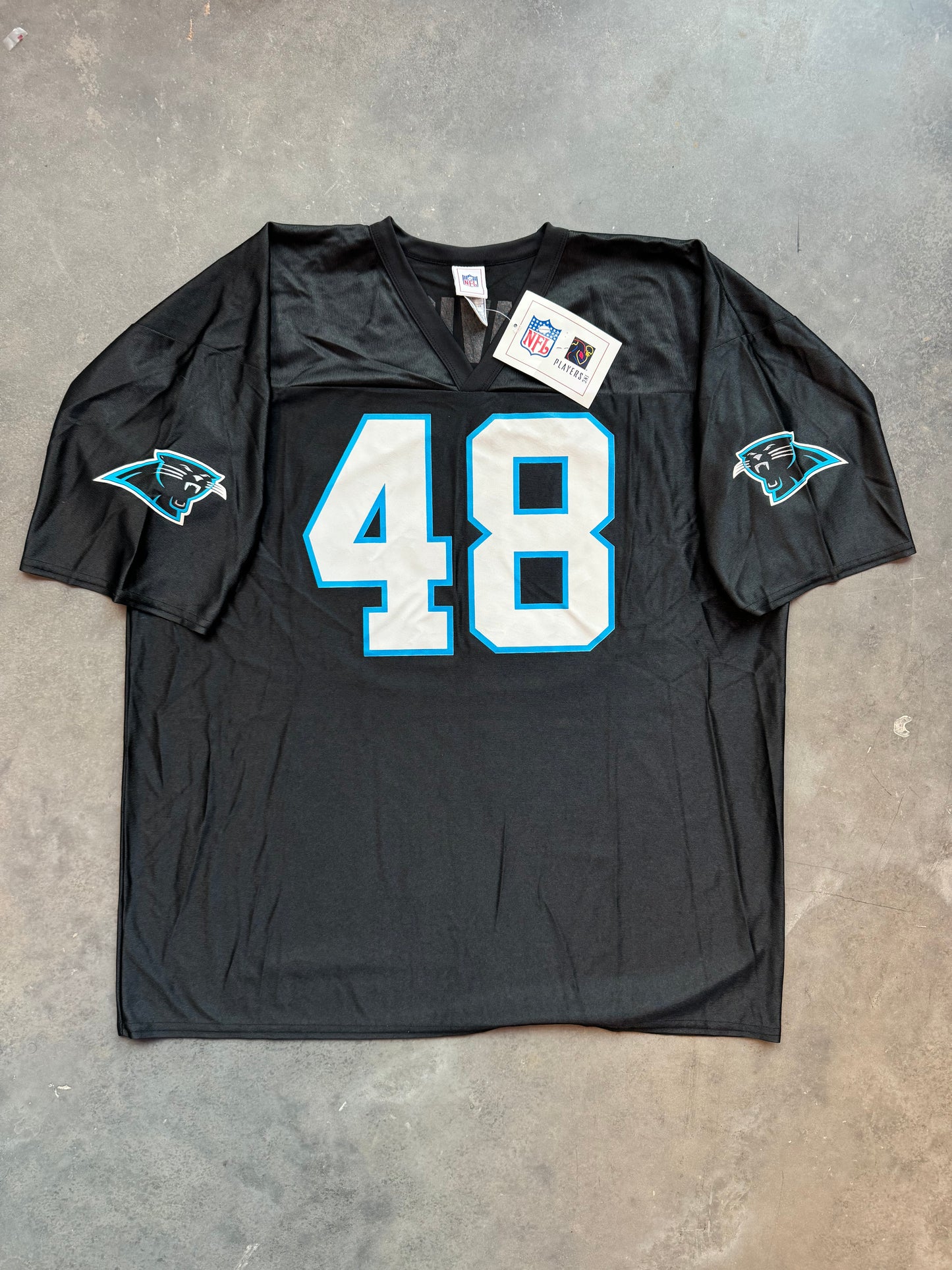 00’s Carolina Panthers Stephen Davis Vintage Black NFL Jersey - Deadstock (XXL)