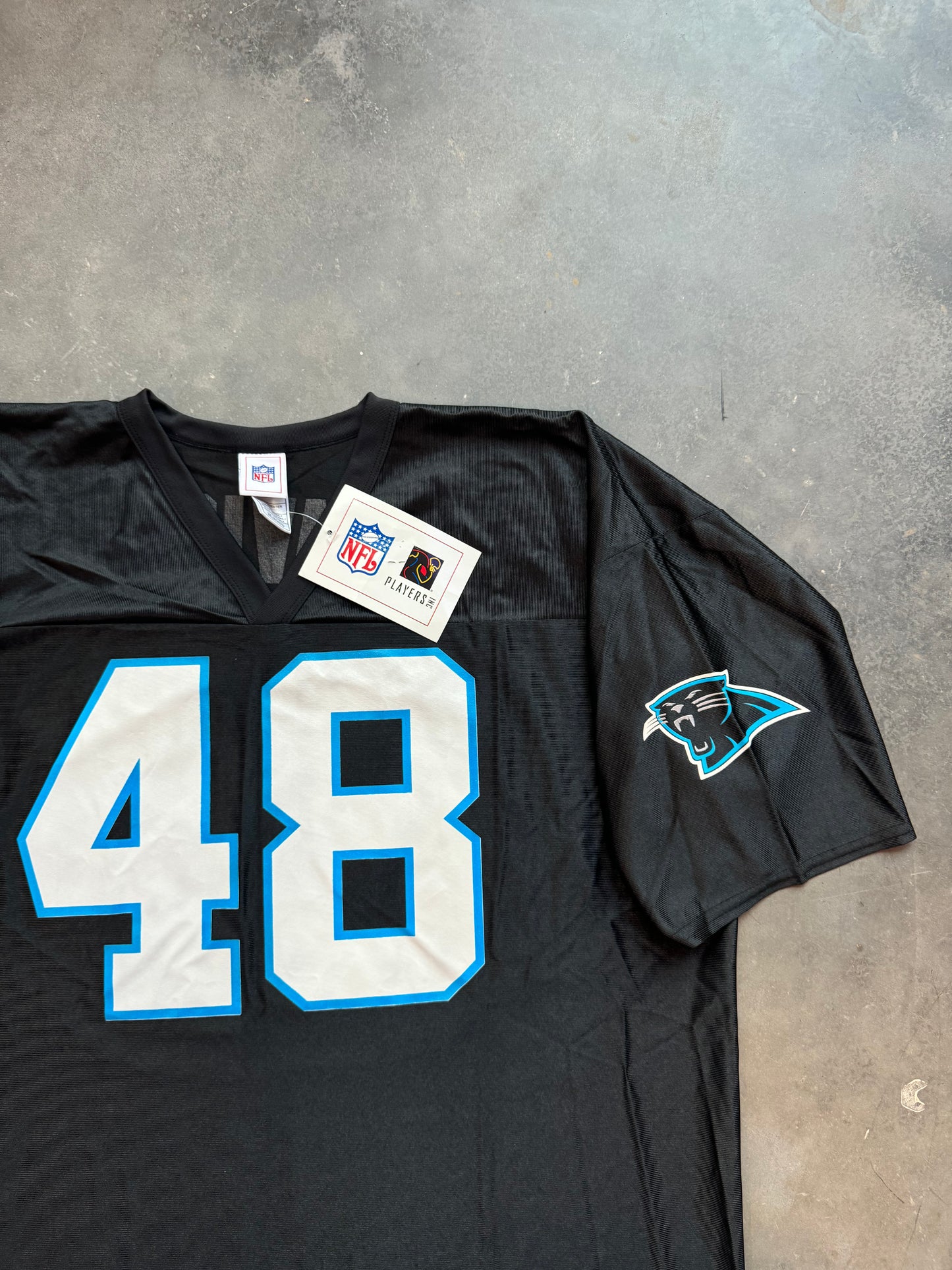 00’s Carolina Panthers Stephen Davis Vintage Black NFL Jersey - Deadstock (XXL)