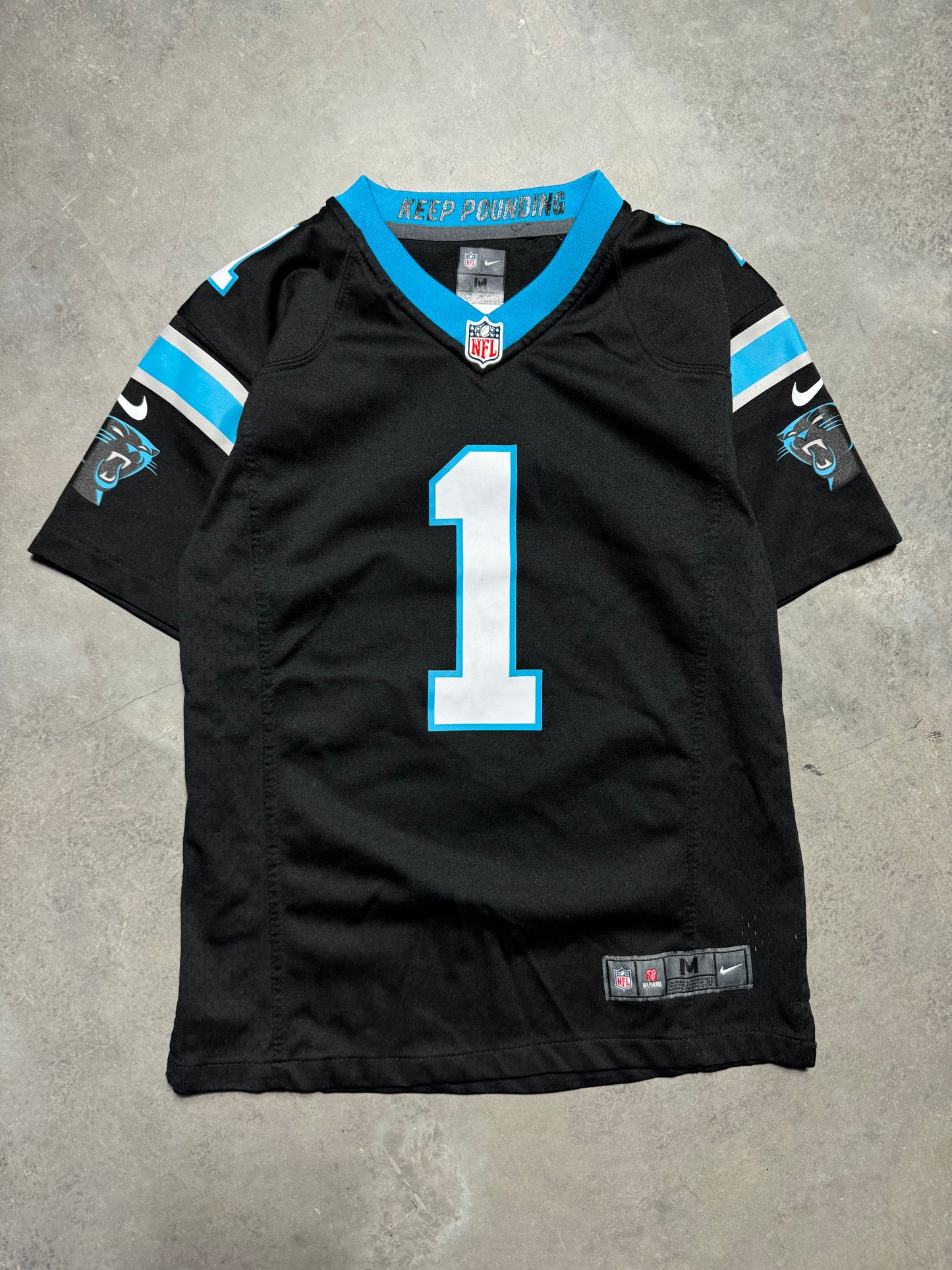 2010’s Carolina Panthers Cam Newton Black NFL Jersey (Youth Medium)