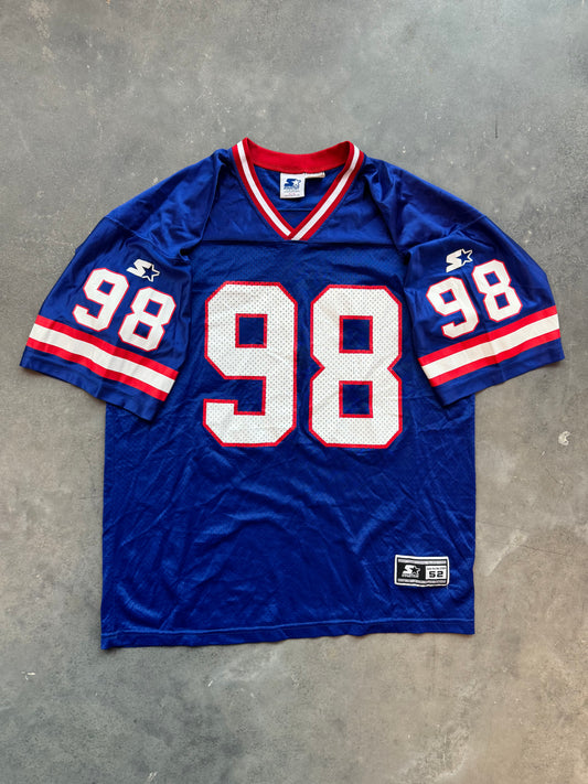 1998 New York Giants Jessie Armstead Vintage Starter Blue NFL Jersey (52/XL)