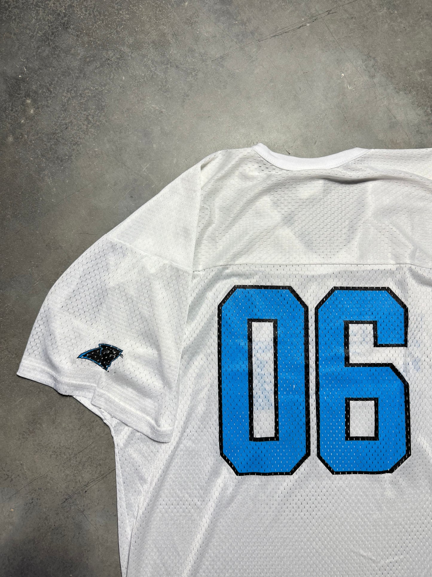 2006 Carolina Panthers Vintage White Mesh “White Noise” NFL Jersey (XXL)