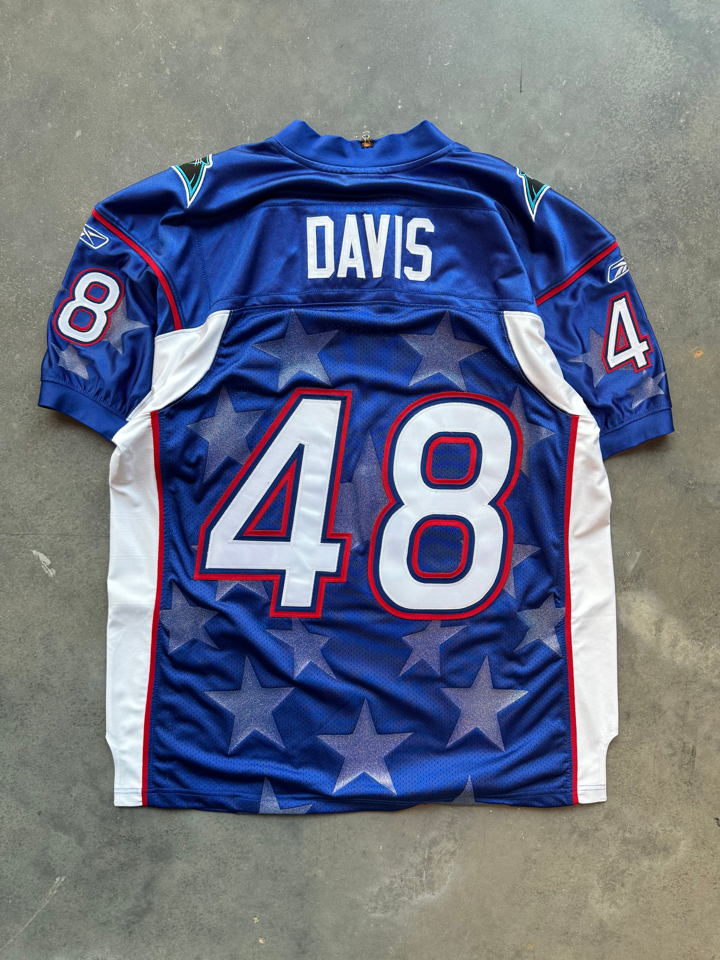 2004 Carolina Panthers Stephen Davis Vintage Reebok Pro Bowl Authentic NFL Jersey - Deadstock & Signed (52/XXL)