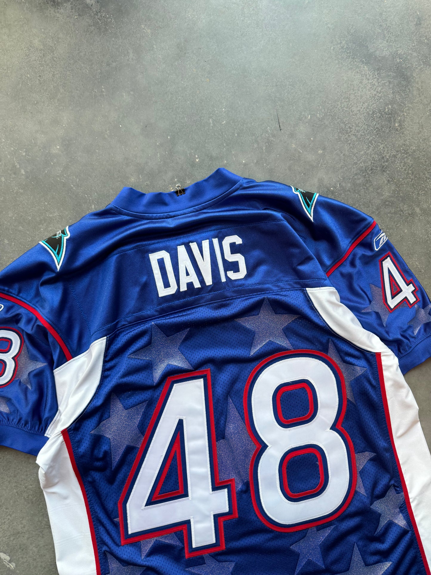 2004 Carolina Panthers Stephen Davis Vintage Reebok Pro Bowl Authentic NFL Jersey - Deadstock & Signed (52/XXL)