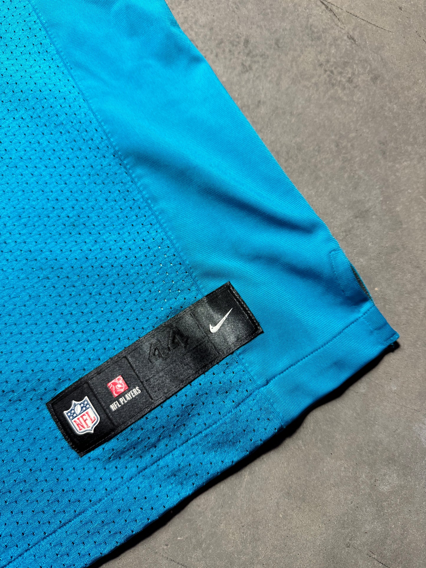 2012 Carolina Panthers Cam Newton Nike First Run Blue Alternate On Field Stitched NFL Authentic Jersey (44/Large)