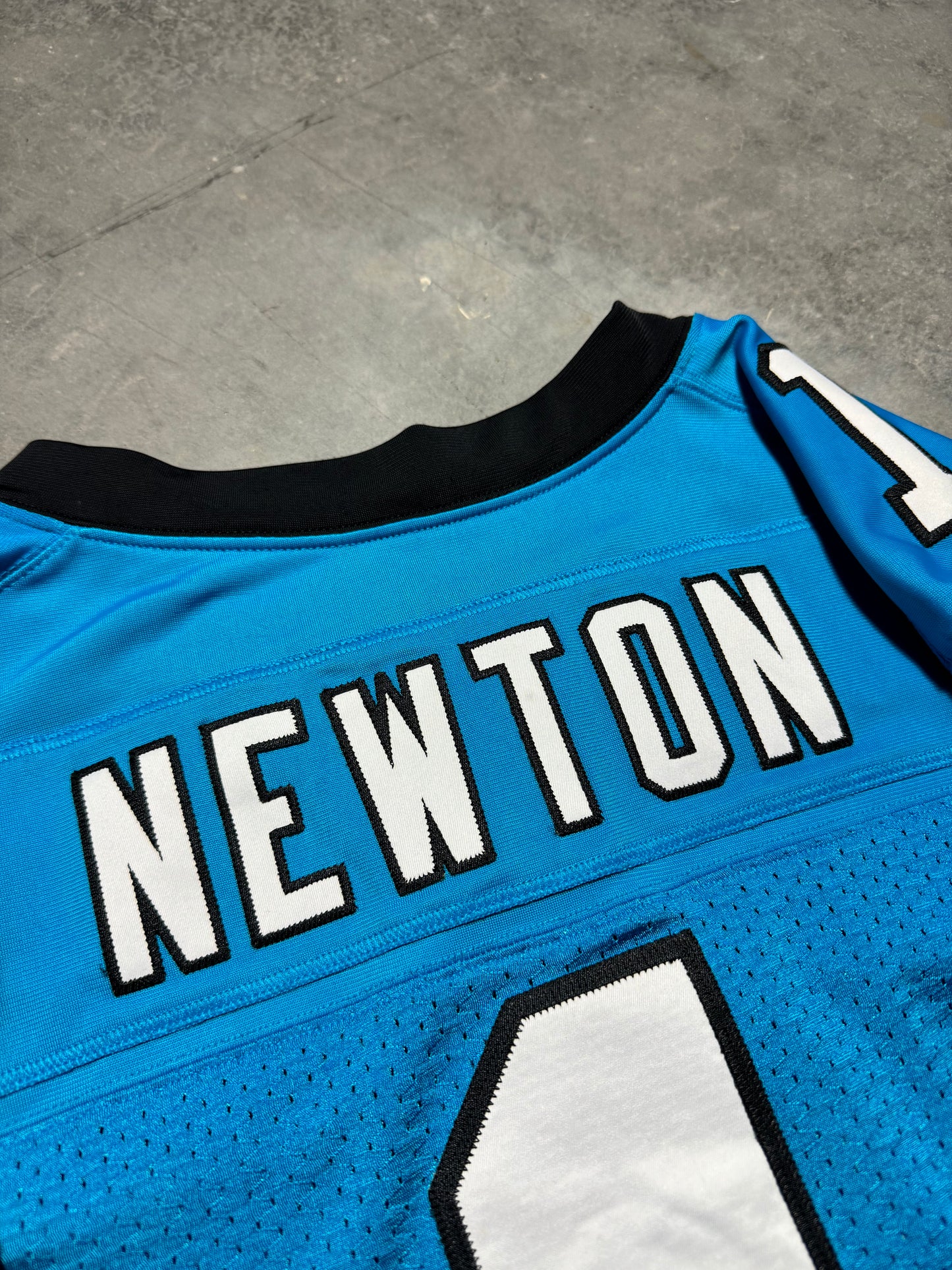 2012 Carolina Panthers Cam Newton Nike First Run Blue Alternate On Field Stitched NFL Authentic Jersey (44/Large)
