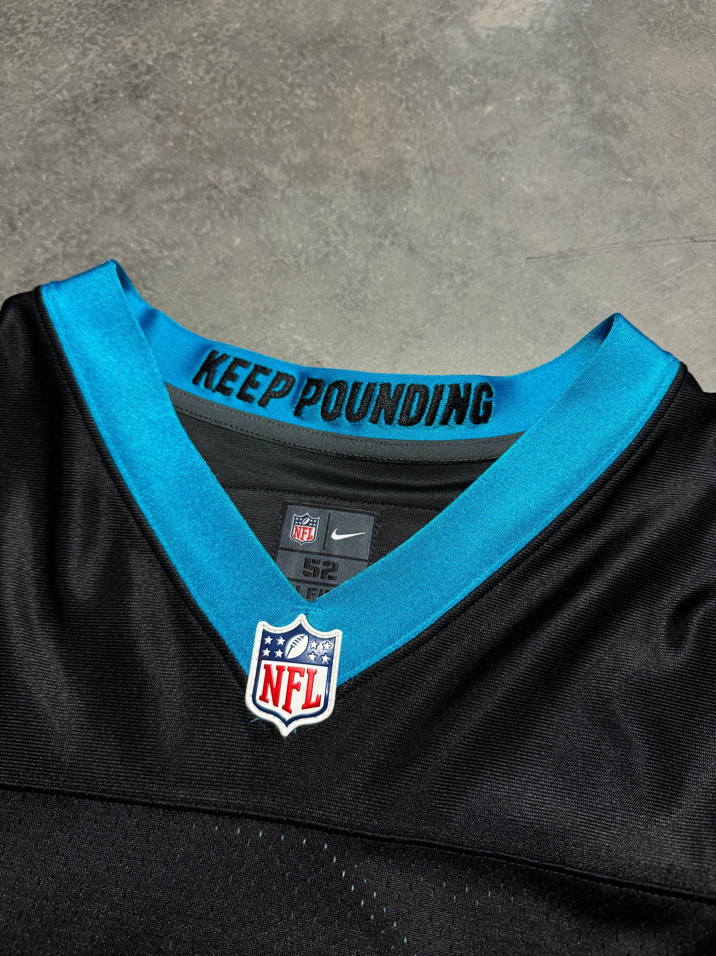 2012 Carolina Panthers Cam Newton Nike First Run Black On Field Stitched NFL Authentic Jersey (52/XXL)