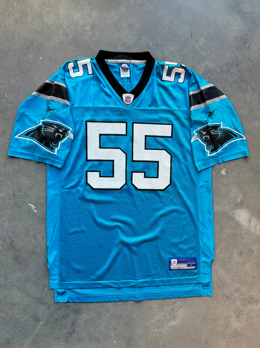 00’s Carolina Panthers Dan Morgan Vintage Reebok Electric Blue Alternate NFL Jersey - Deadstock (Large)