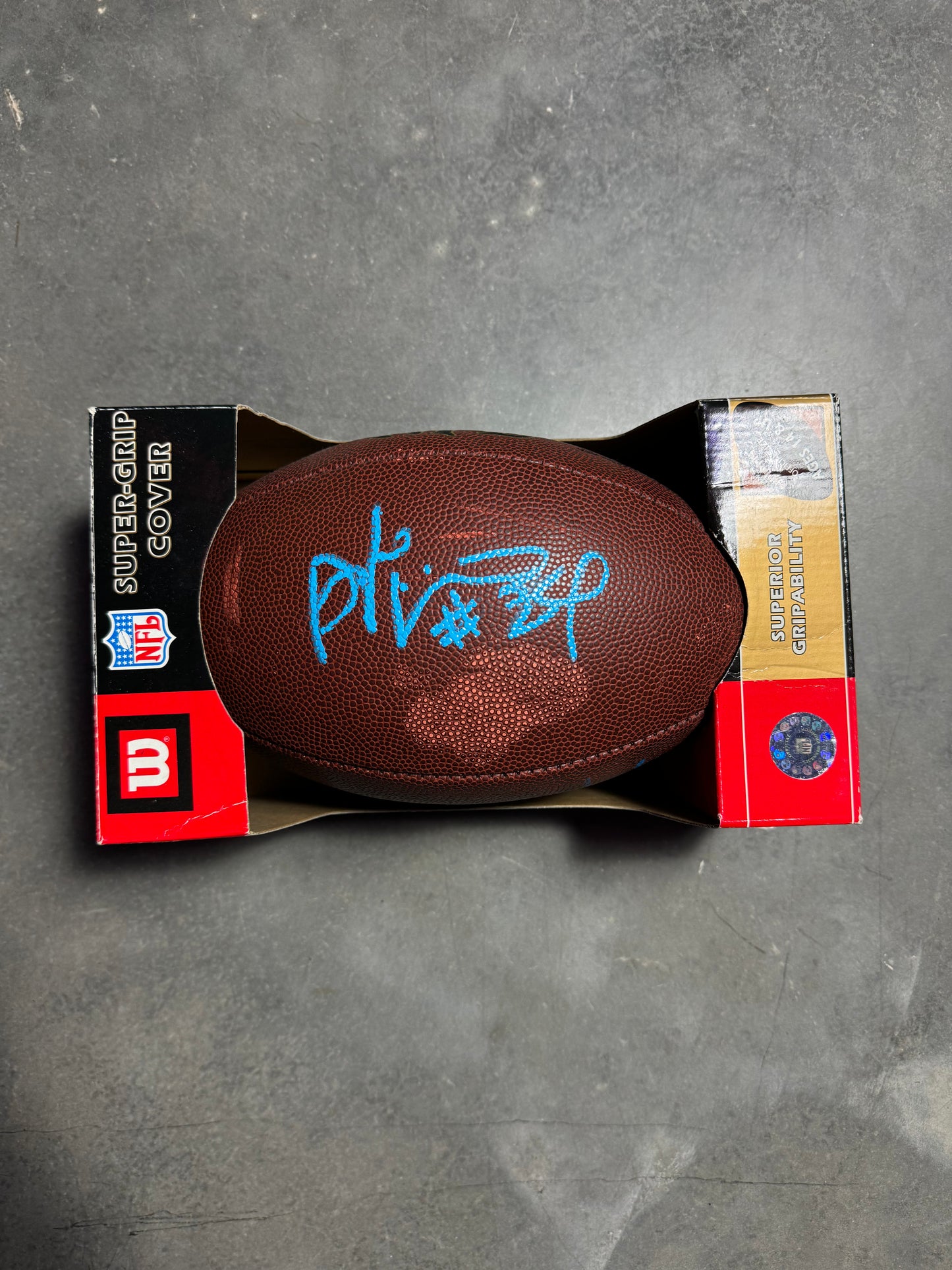 00’s Carolina Panthers DeAngleo Williams & Matt Moore Autographed Wilson NFL Football