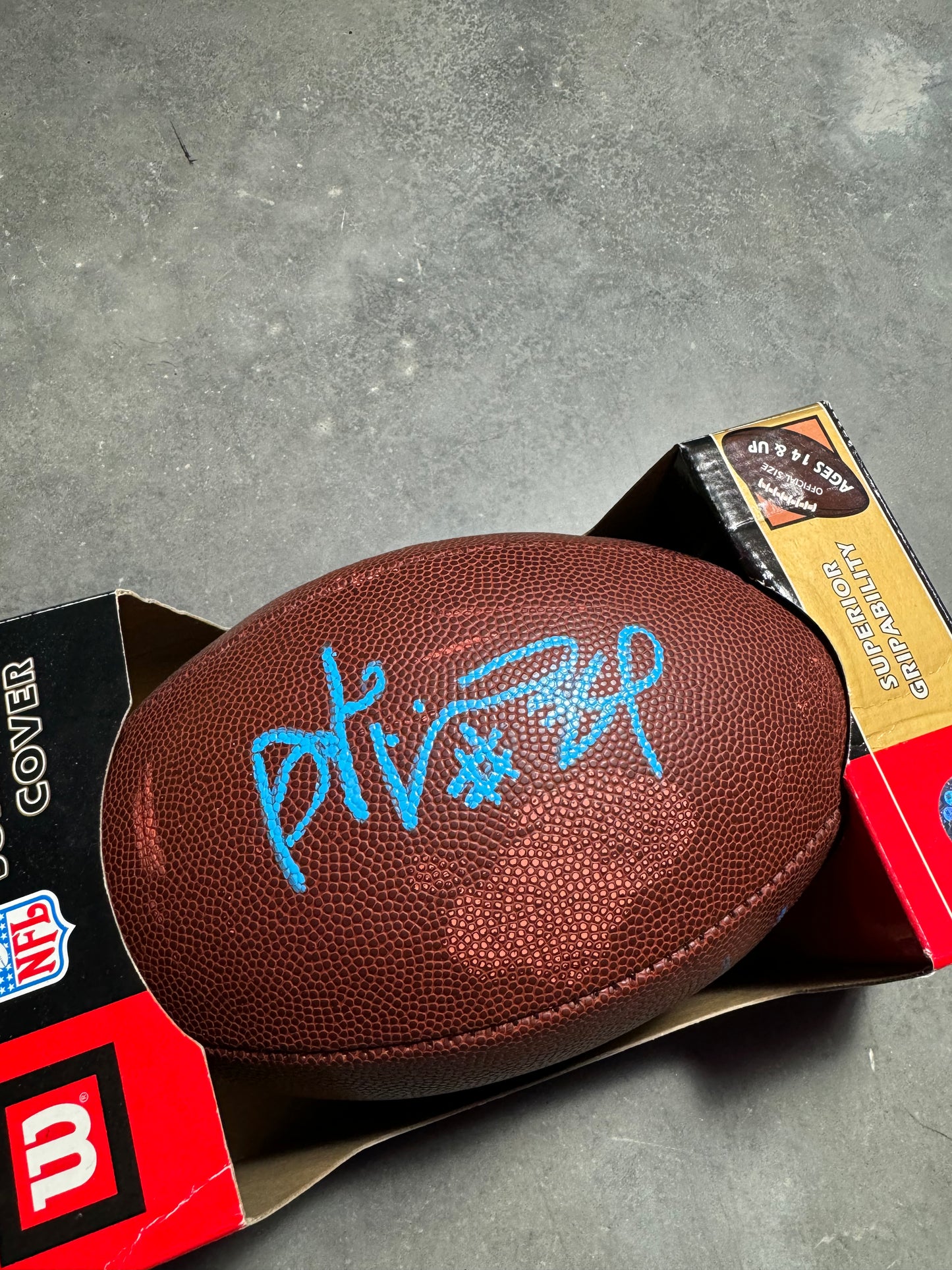 00’s Carolina Panthers DeAngleo Williams & Matt Moore Autographed Wilson NFL Football