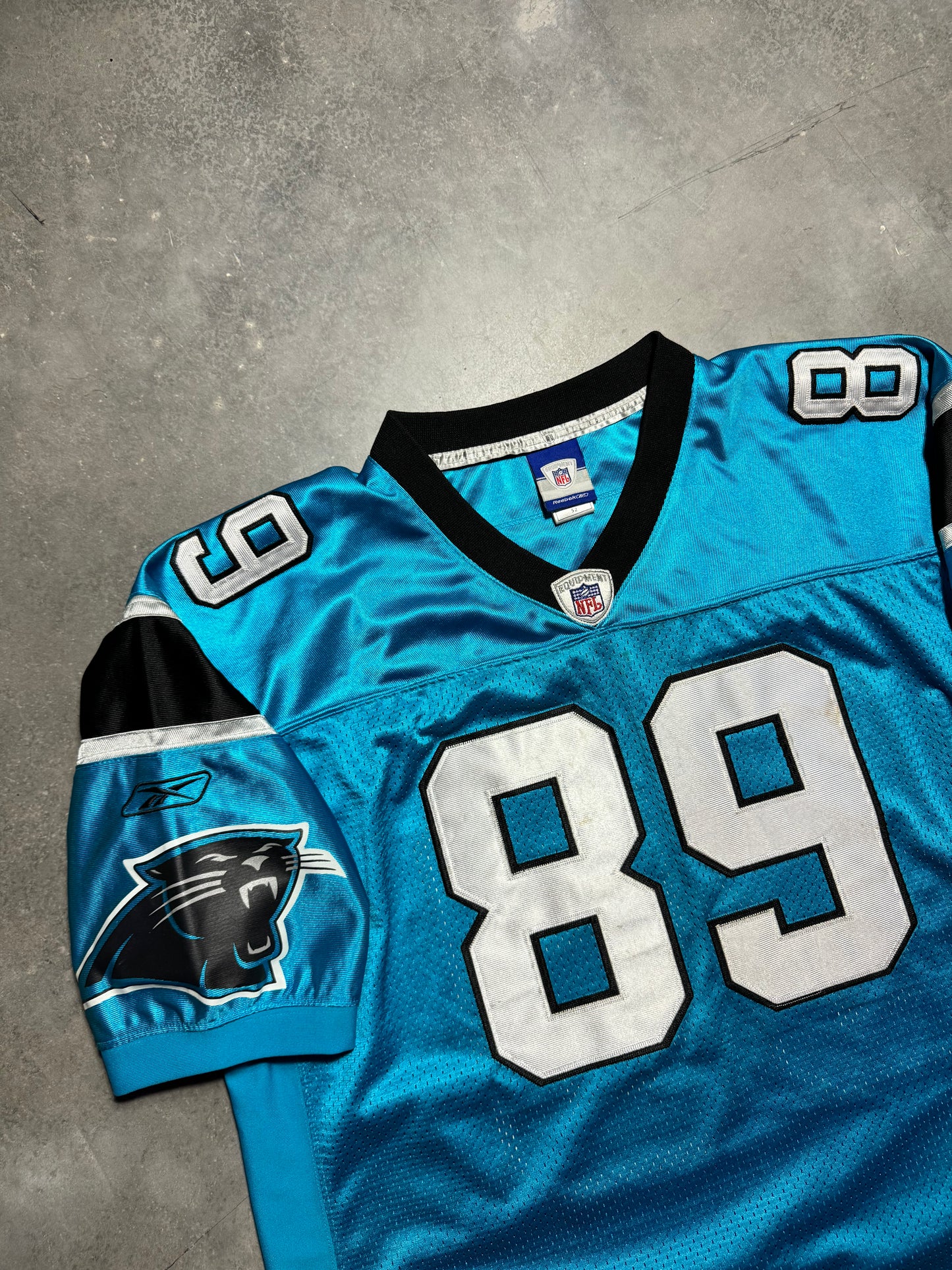 00’s Carolina Panthers Steve Smith Vintage Electric Blue Alternate Reebok Stitched On Field Authentic NFL Jersey - Autographed