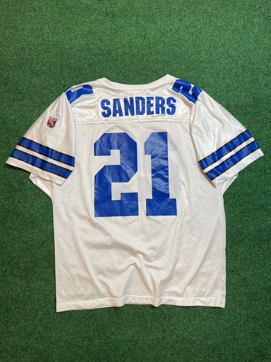 1996 Dallas Cowboys Deion Sanders Vintage Wilson NFL Jersey (XL)