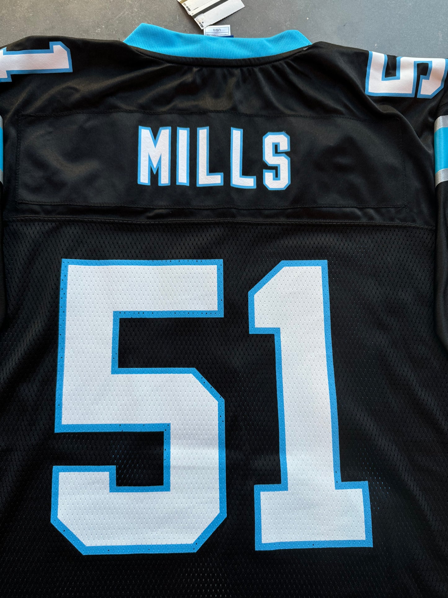 00’s Carolina Panthers Sam Mills Vintage Black Reebok NFL Jersey - Deadstock (Large)