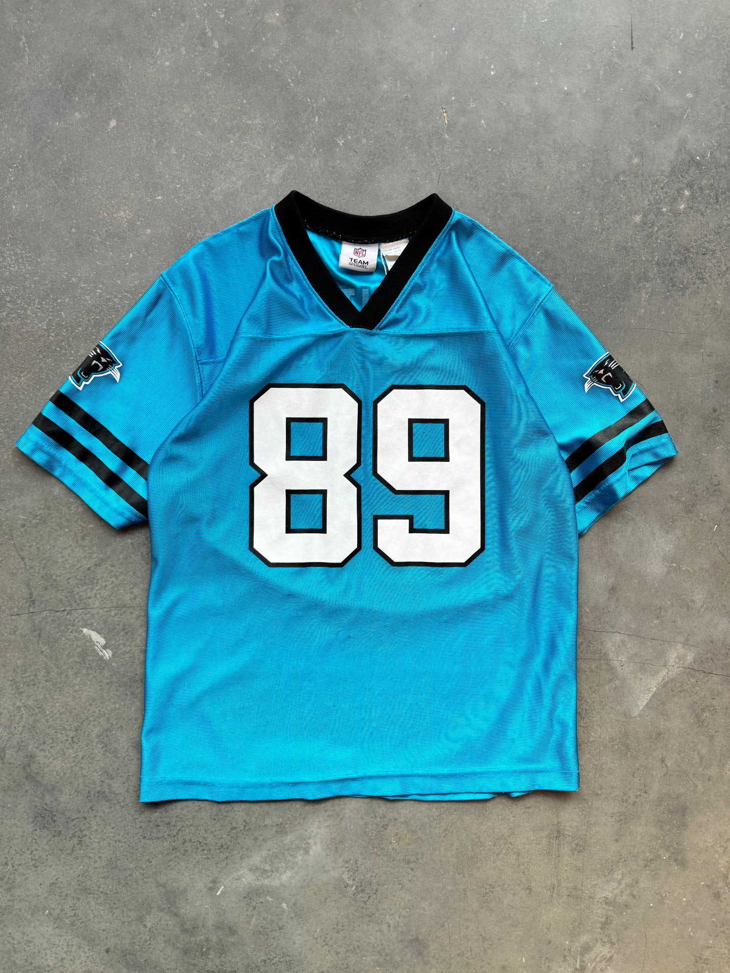 00’s Carolina Panthers Steve Smith Vintage Electric Blue NFL Jersey (Youth Large)