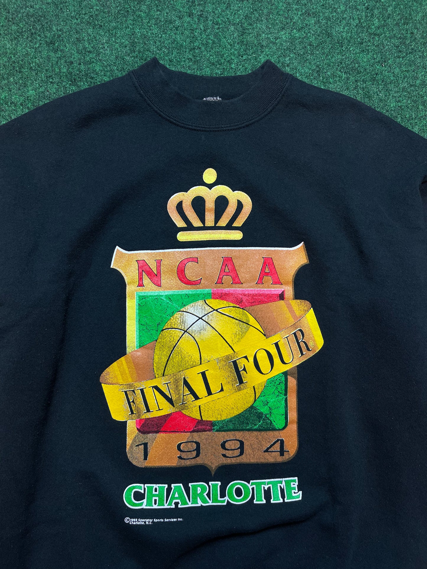 1994 Charlotte NCAA Final Four Vintage Big Logo College Basketball Crewneck (Large)