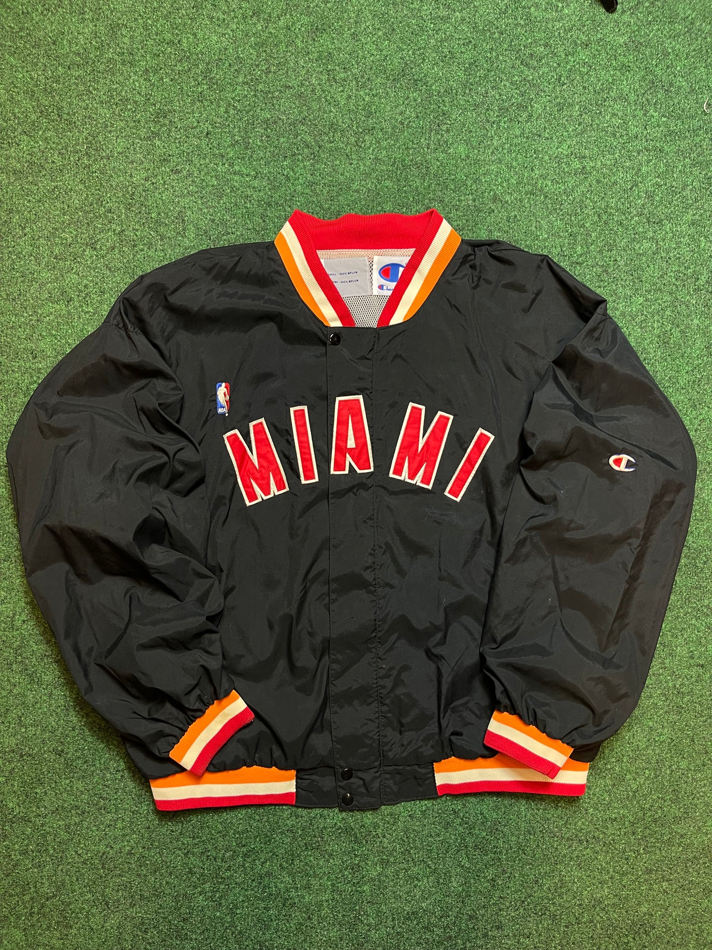 90’s Miami Heat Vintage Champion NBA Authentic Warm Up Jacket (XXL)