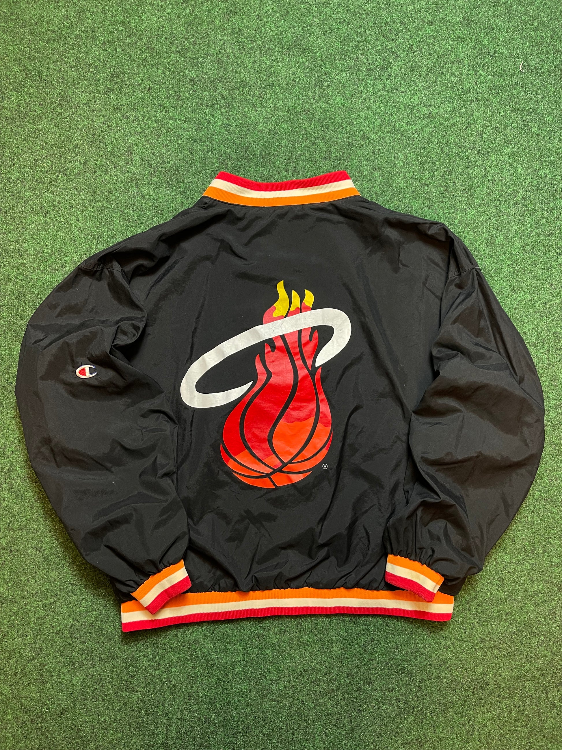 90 s Miami Heat Vintage Champion NBA Authentic Warm Up Jacket XXL Locker Room CLT
