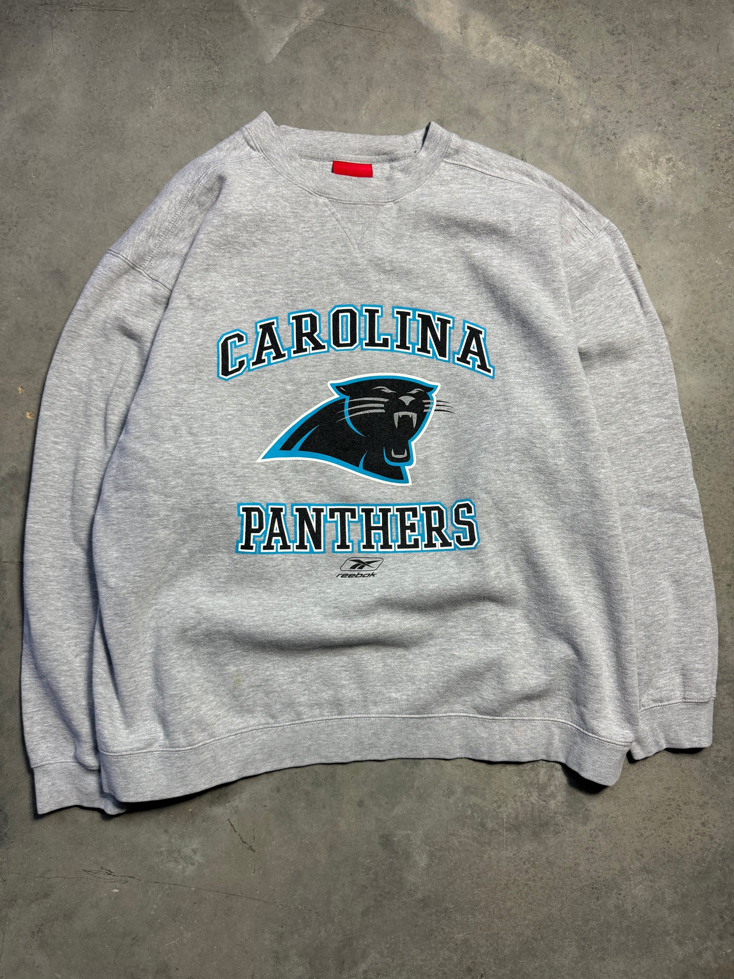 00’s Carolina Panthers Vintage Grey Reebok Heavyweight NFL Crewneck (XXL)