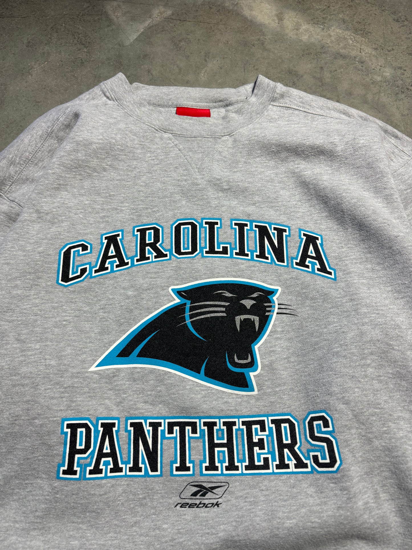 00’s Carolina Panthers Vintage Grey Reebok Heavyweight NFL Crewneck (XXL)