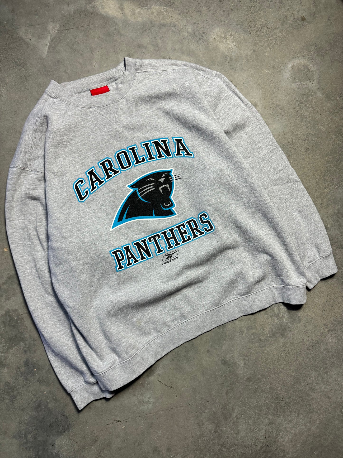 00’s Carolina Panthers Vintage Grey Reebok Heavyweight NFL Crewneck (XXL)