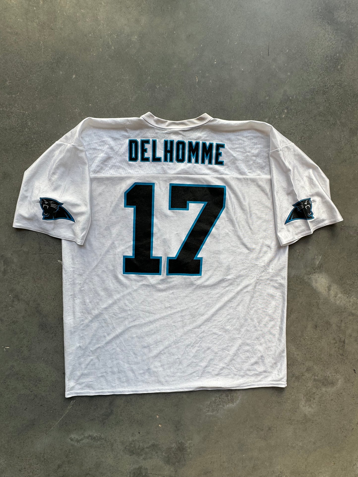 00’s Carolina Panthers Jake Delhomme Vintage White NFL Jersey (XXL)