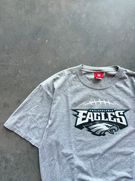 00’s Philadelphia Eagles Vintage NFC East NFL Grey Logo Tee (XL)