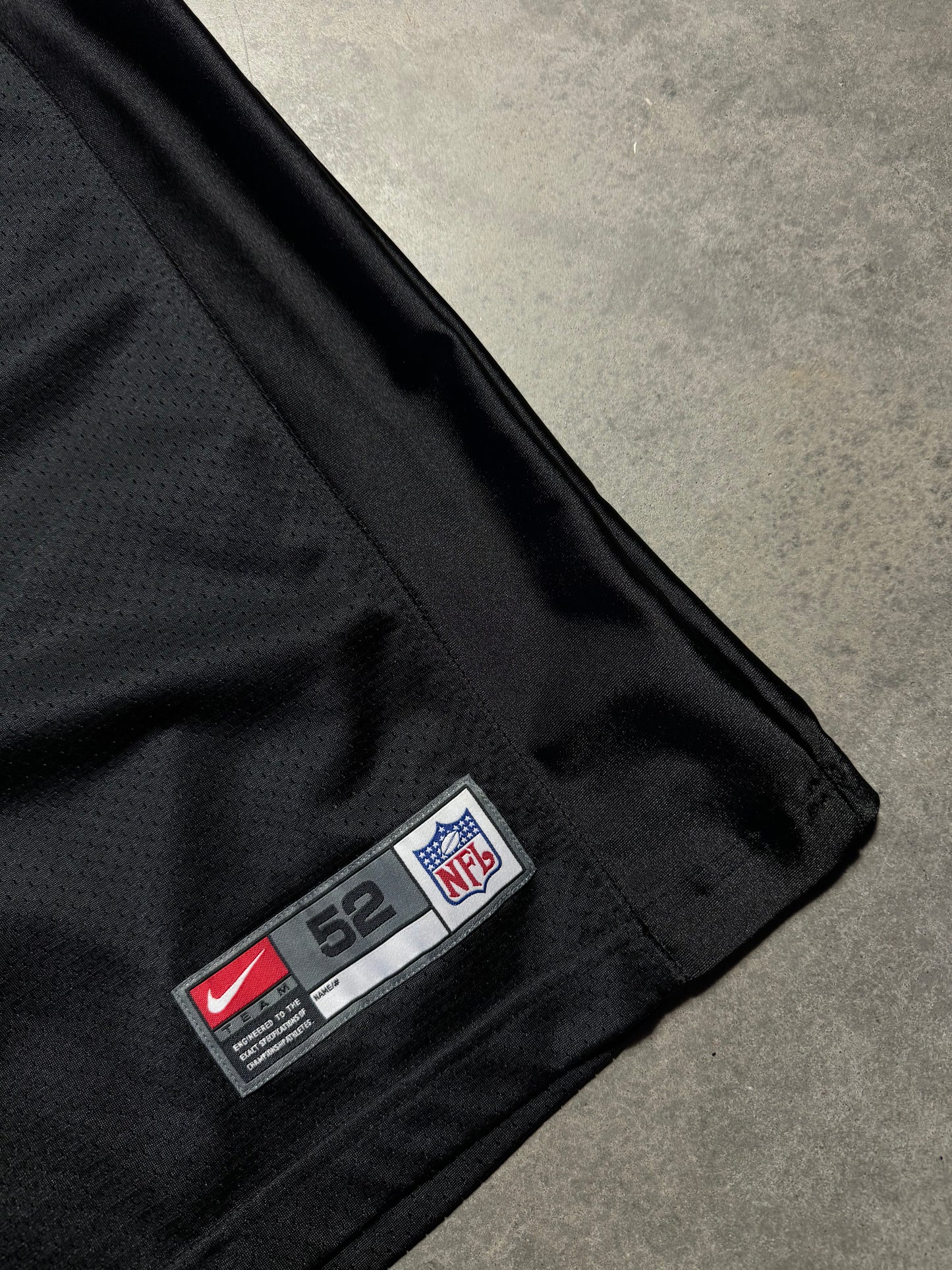 90’s Carolina Panthers Sam Mills Vintage Black Nike Fully Stitched On Field NFL Authentic Jersey (52/XXL)