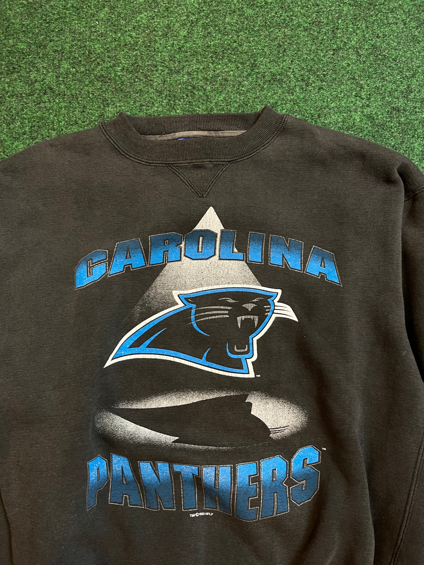 1993 Carolina Panthers Vintage Starter NFL Faded Crewneck (Medium)