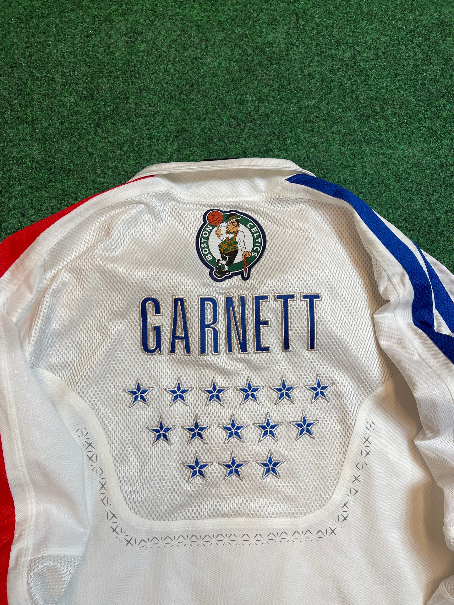 2010 NBA Dallas All Star Weekend Kevin Garnett Boston Celtics Adidas Warm Up Jacket (Large)