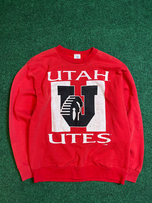90’s Utah Utes Vintage College Big Logo Crewneck (Large)