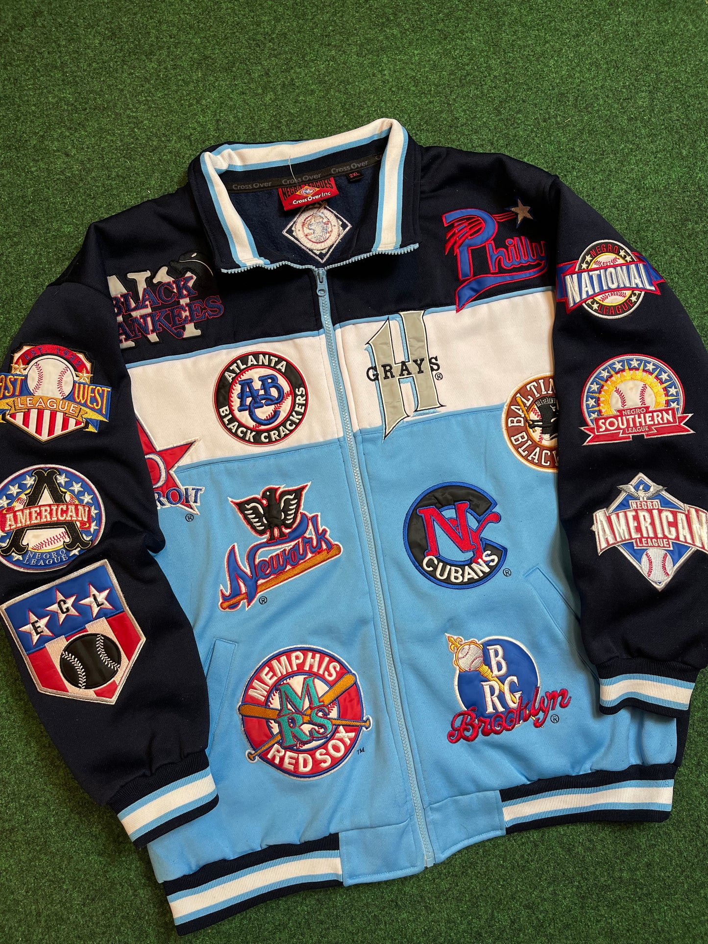 90’s Negro League Baseball Vintage Patches Jacket (XXL)