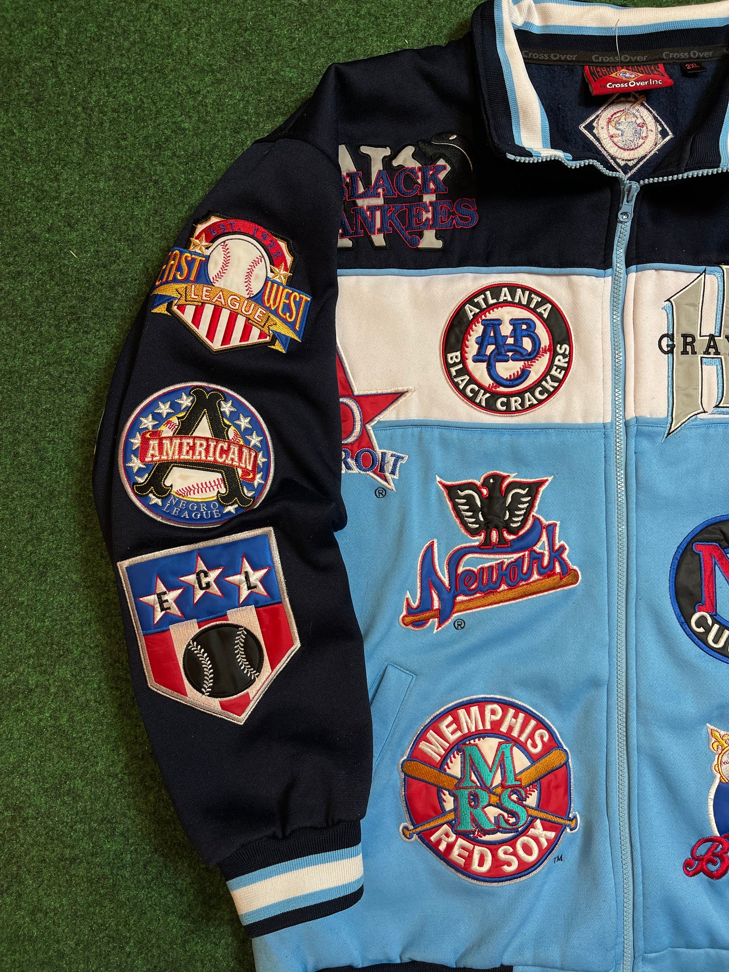 90’s Negro League Baseball Vintage Patches Jacket (XXL)