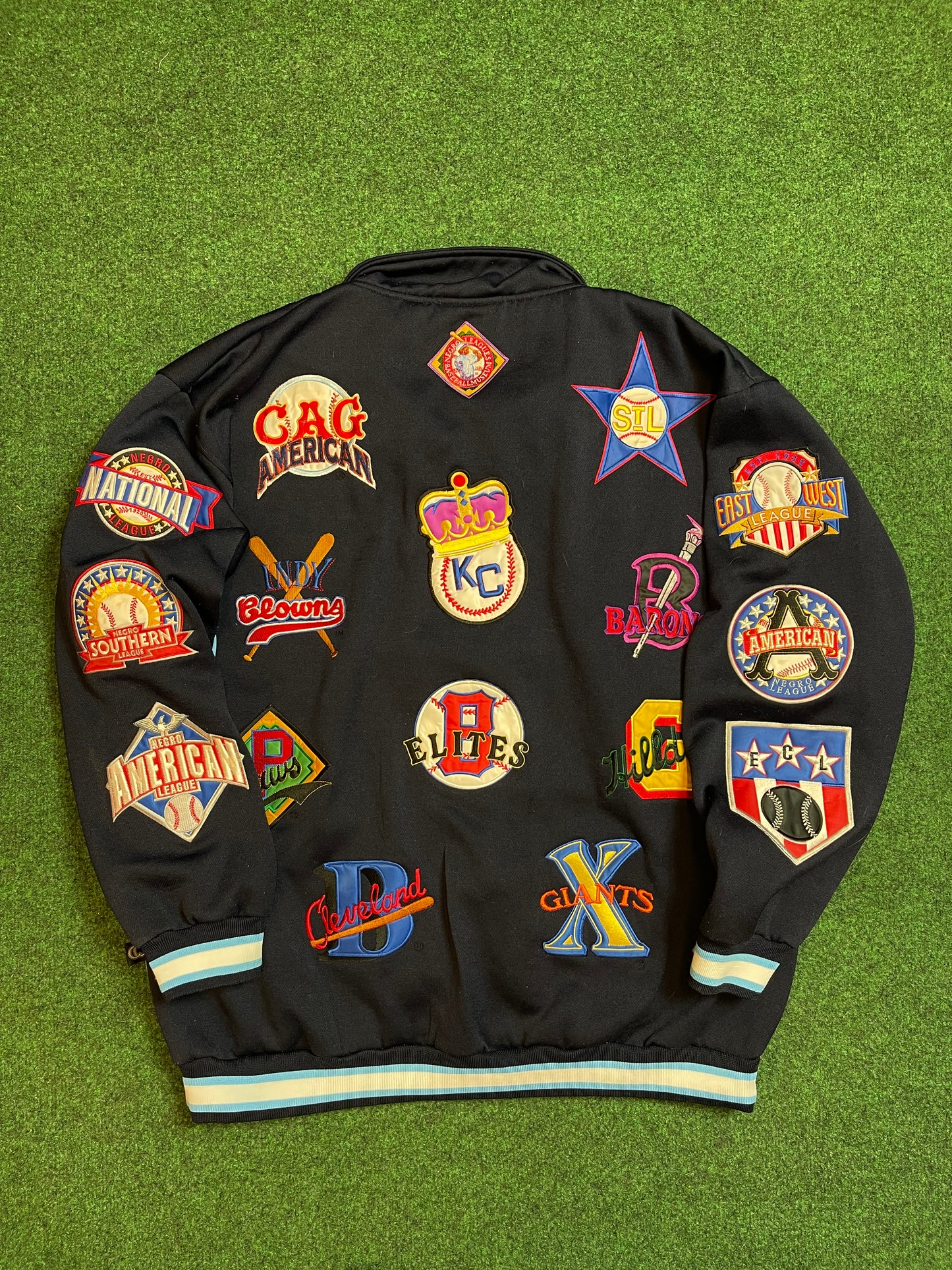 90’s Negro League Baseball Vintage Patches Jacket (XXL)