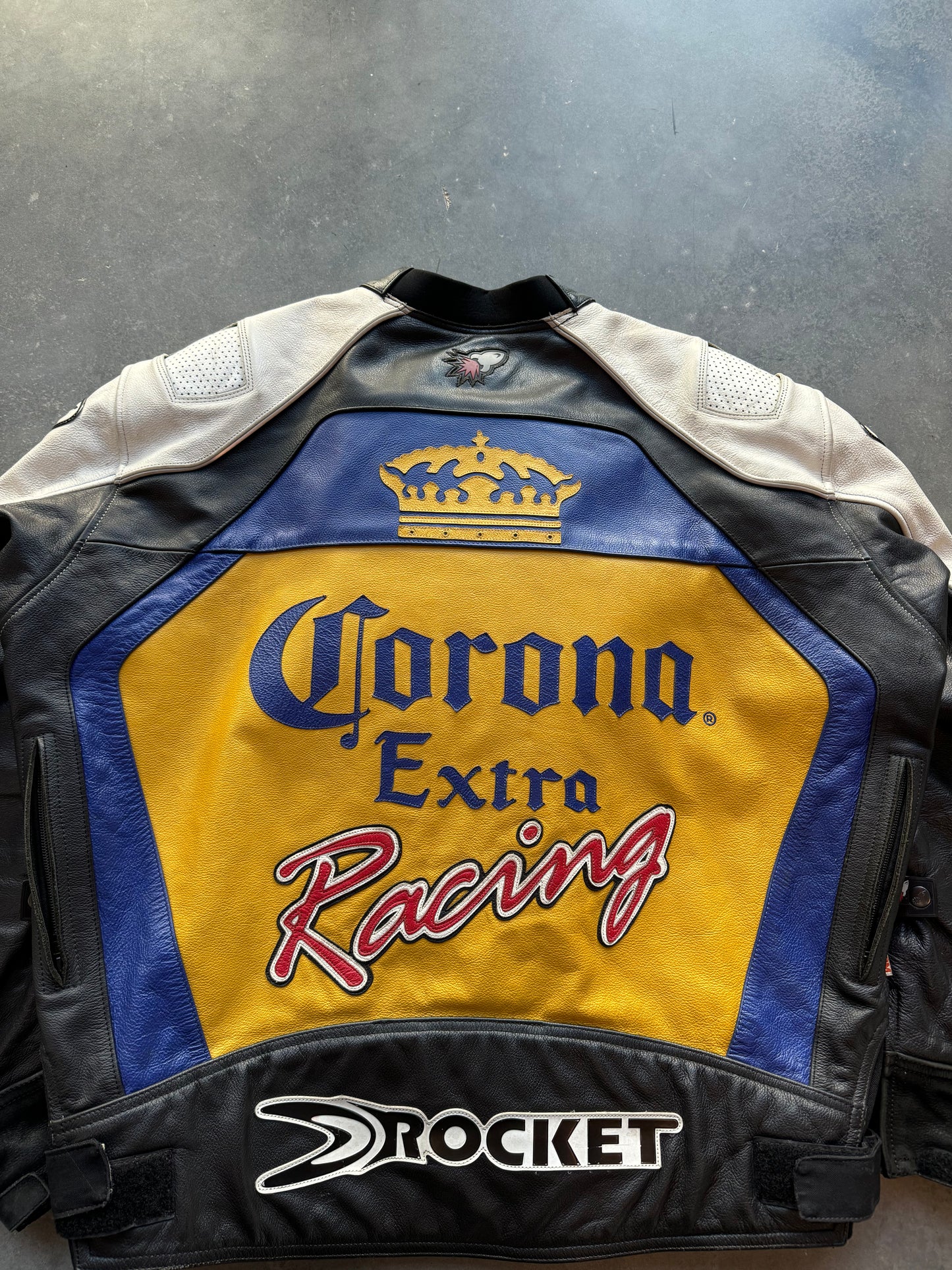 90’s AMA Superbike Corona Extra Heavyweight Leather Racing Jacket (50/XL)