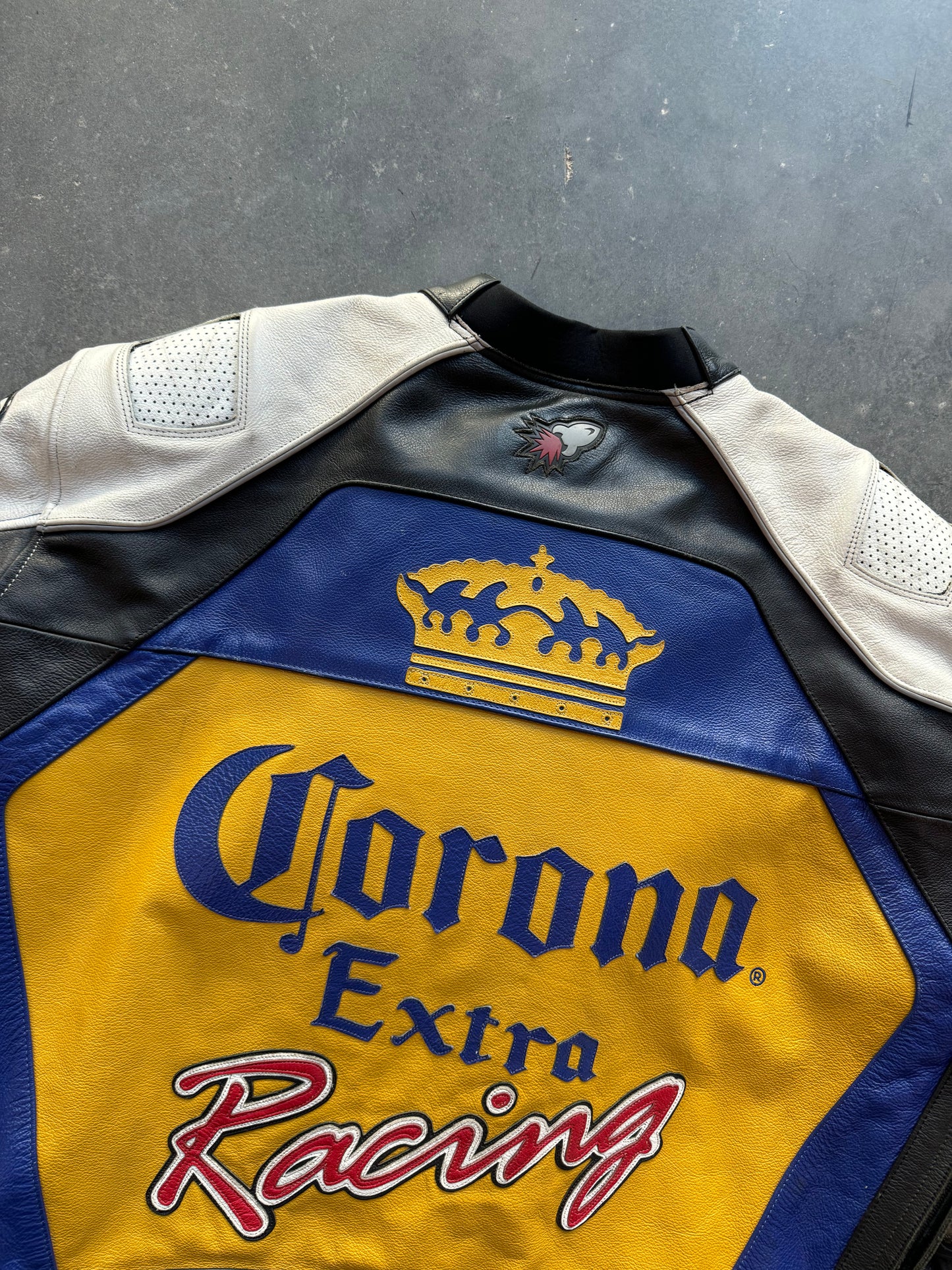 90’s AMA Superbike Corona Extra Heavyweight Leather Racing Jacket (50/XL)