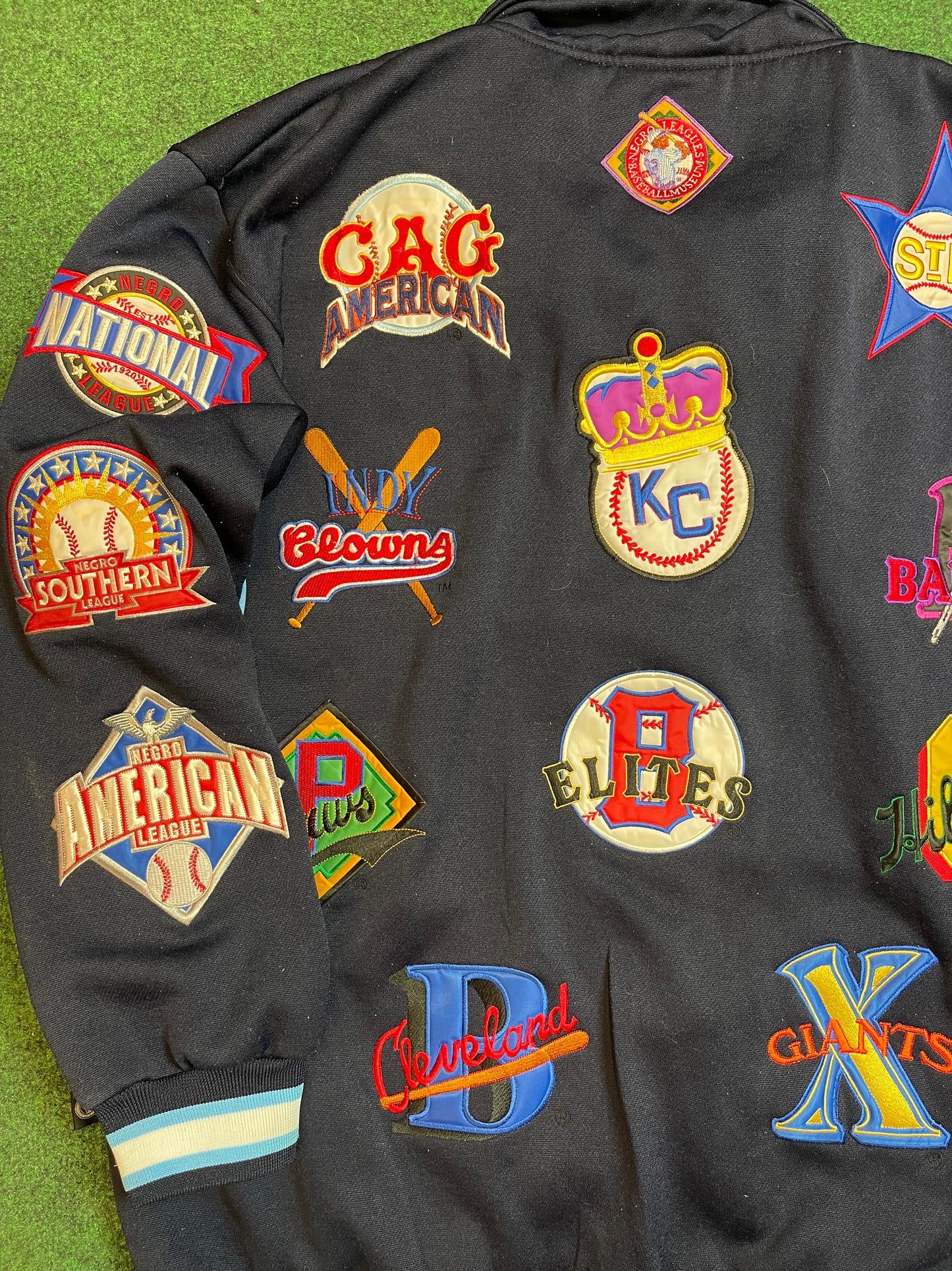 90’s Negro League Baseball Vintage Patches Jacket (XXL)