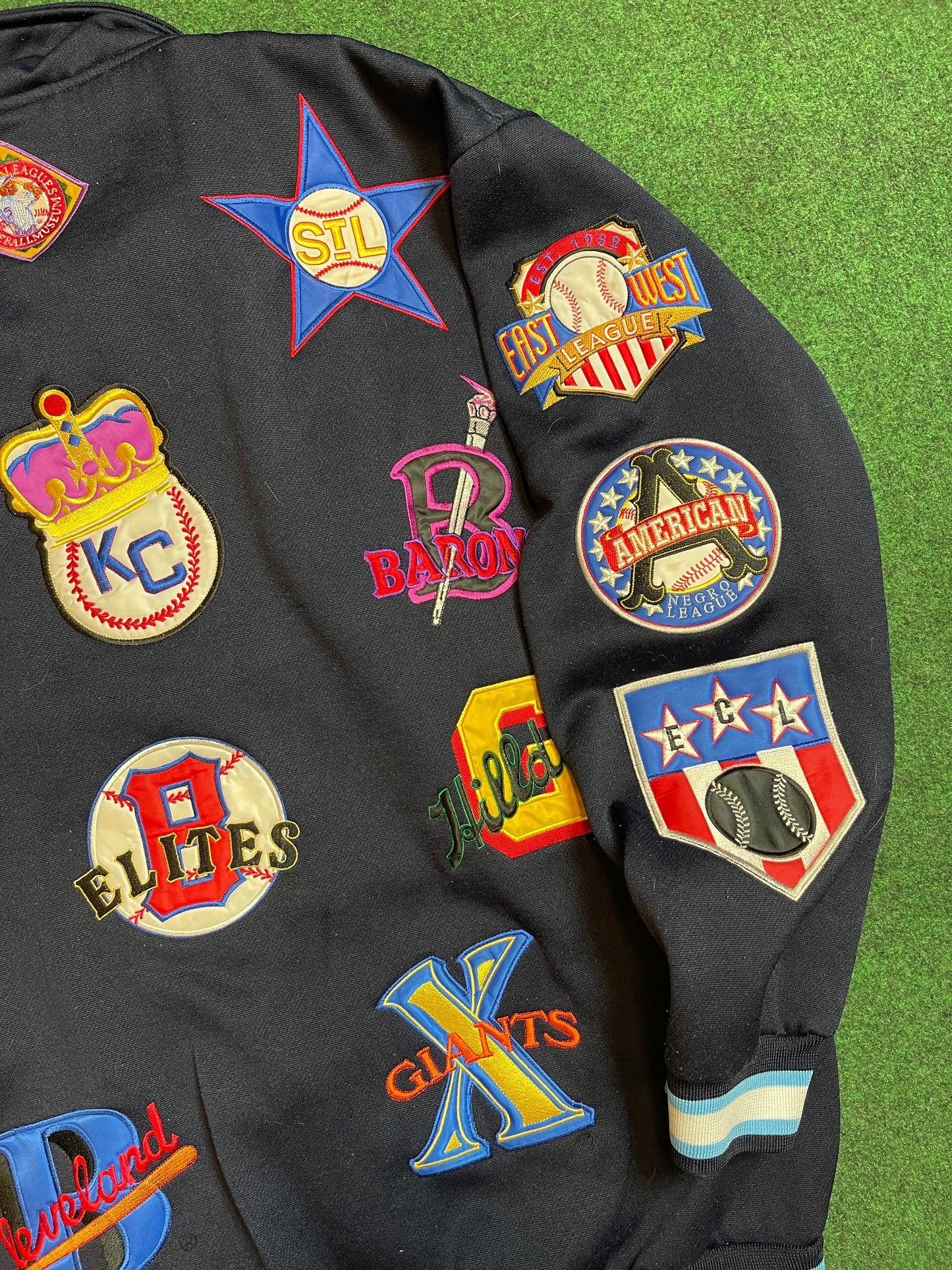 90’s Negro League Baseball Vintage Patches Jacket (XXL)