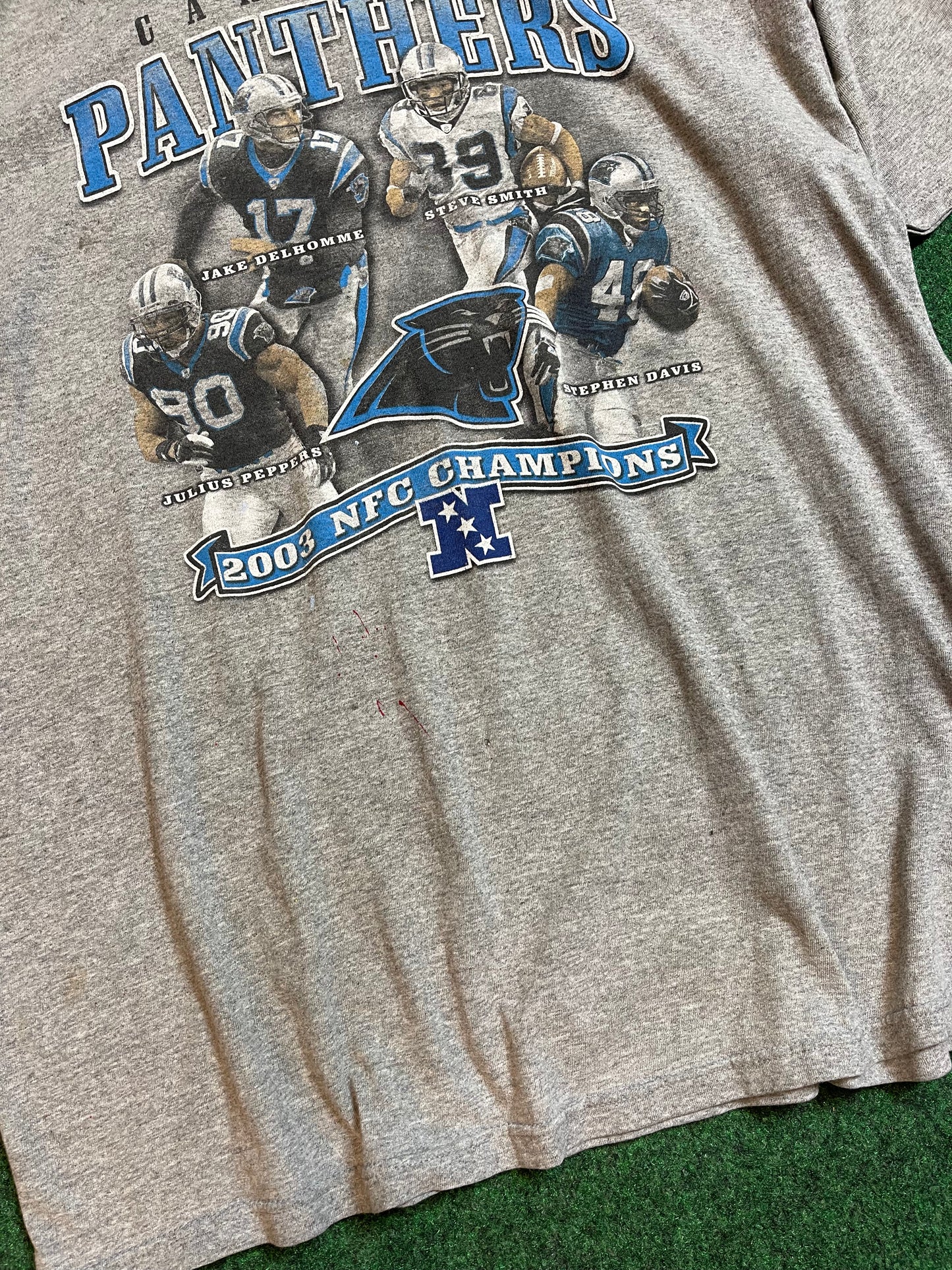 2003 Carolina Panthers NFC Champions Roster Vintage NFL Tee (XXL)