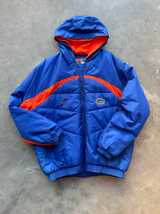 00’s Florida Gators Vintage Nike College Quilted Puffer Jacket (XL)