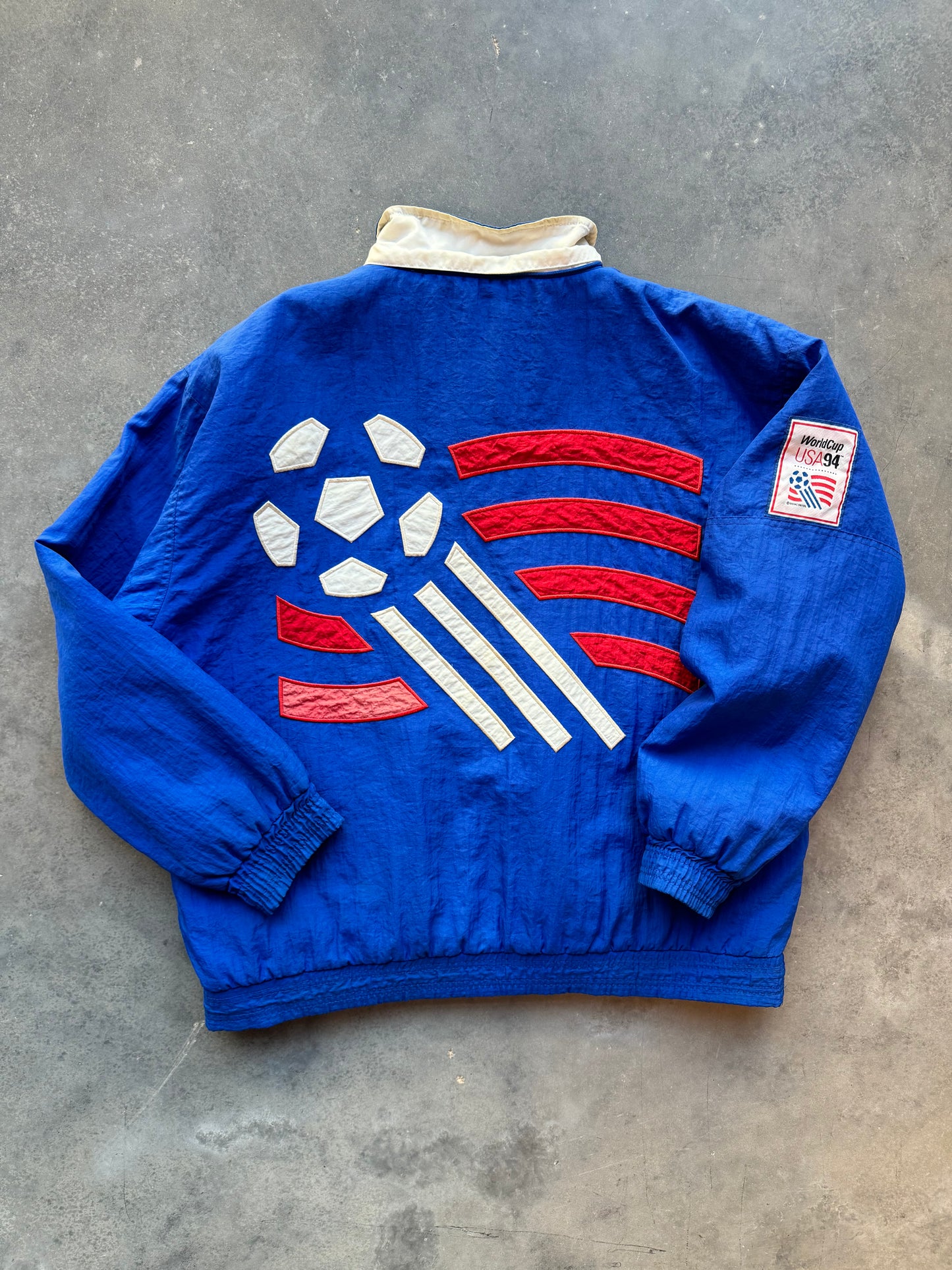 1994 World Cup USA Apex One Vintage Half Zip Big Logo Puffer Jacket (Large)