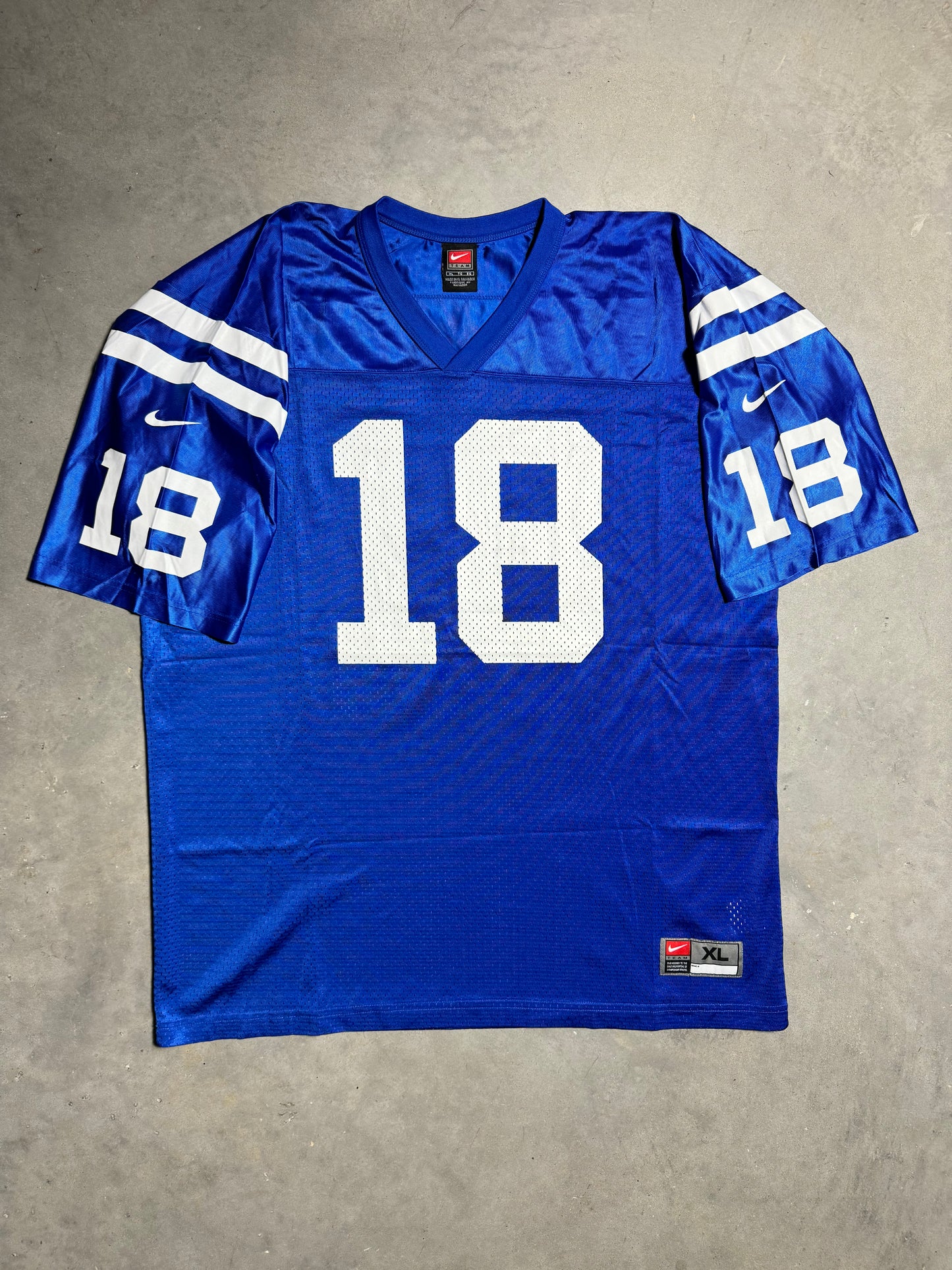 90’s Indianapolis Colts Peyton Manning Vintage Nike Blue NFL Jersey (XL)