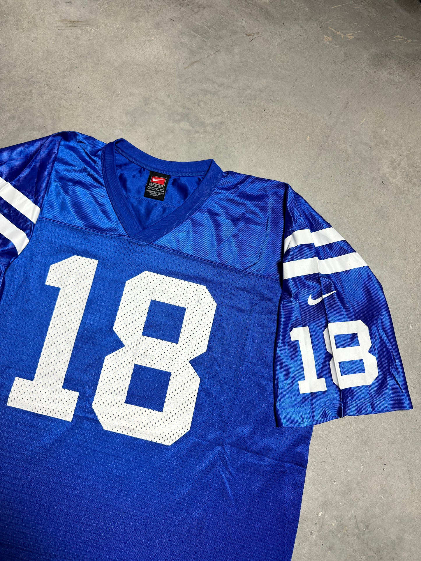 90’s Indianapolis Colts Peyton Manning Vintage Nike Blue NFL Jersey (XL)