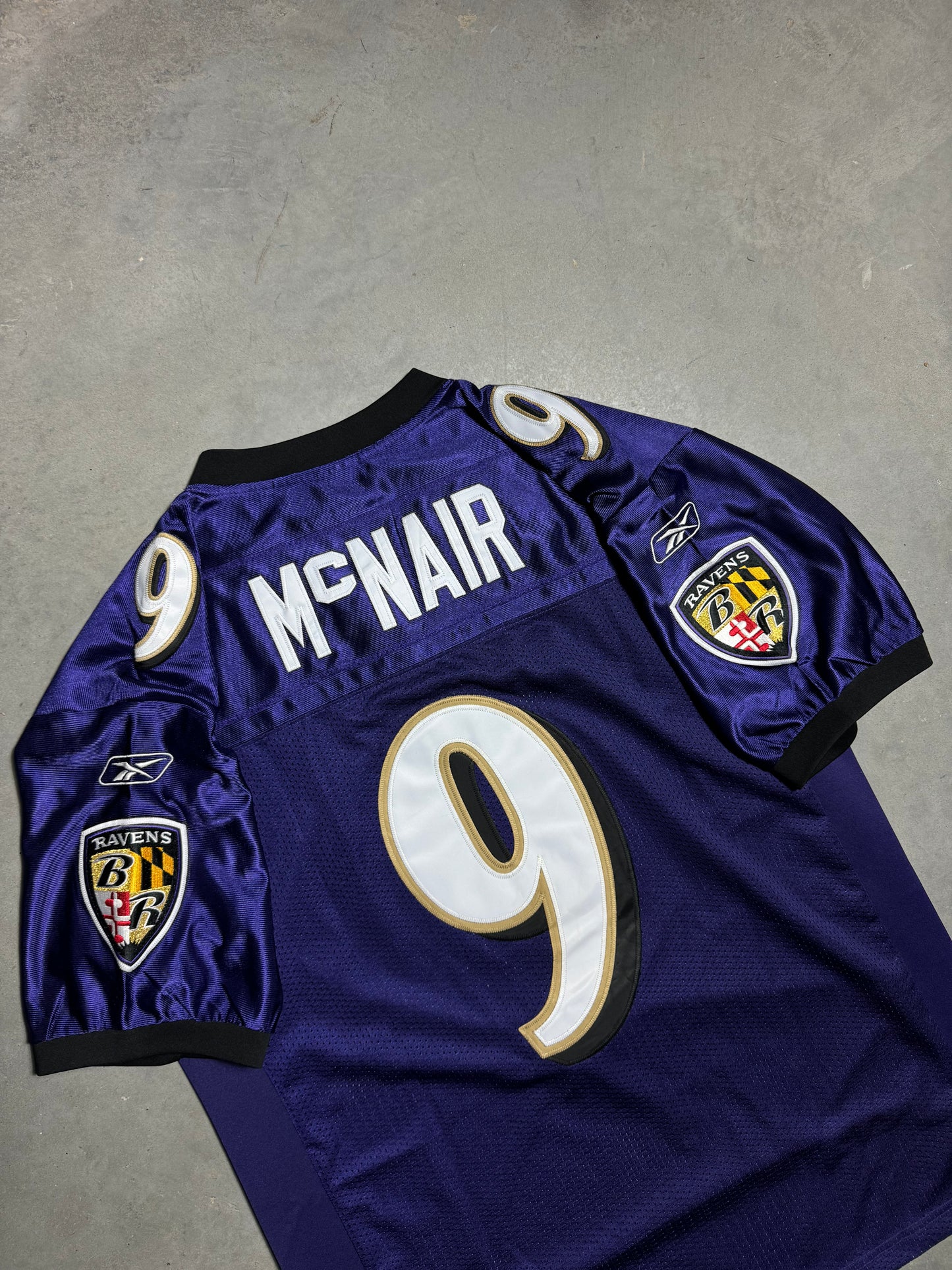 2007 Baltimore Ravens Steve McNair Vintage Purple Reebok Fully Embroidered Authentic NFL Jersey (48/XL)