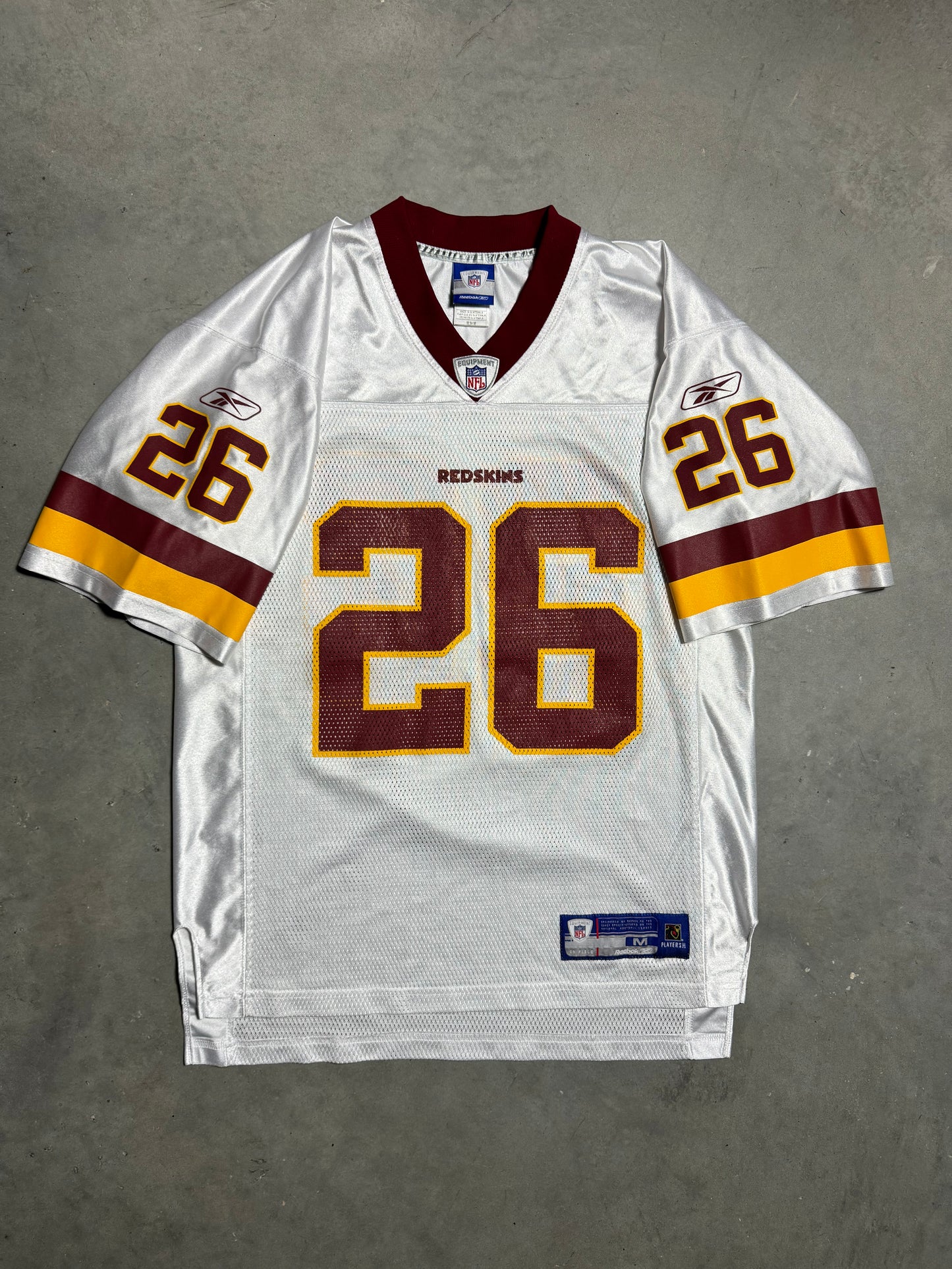 00’s Washington Redskins Clinton Portis Vintage White Reebok NFL Jersey (Medium)