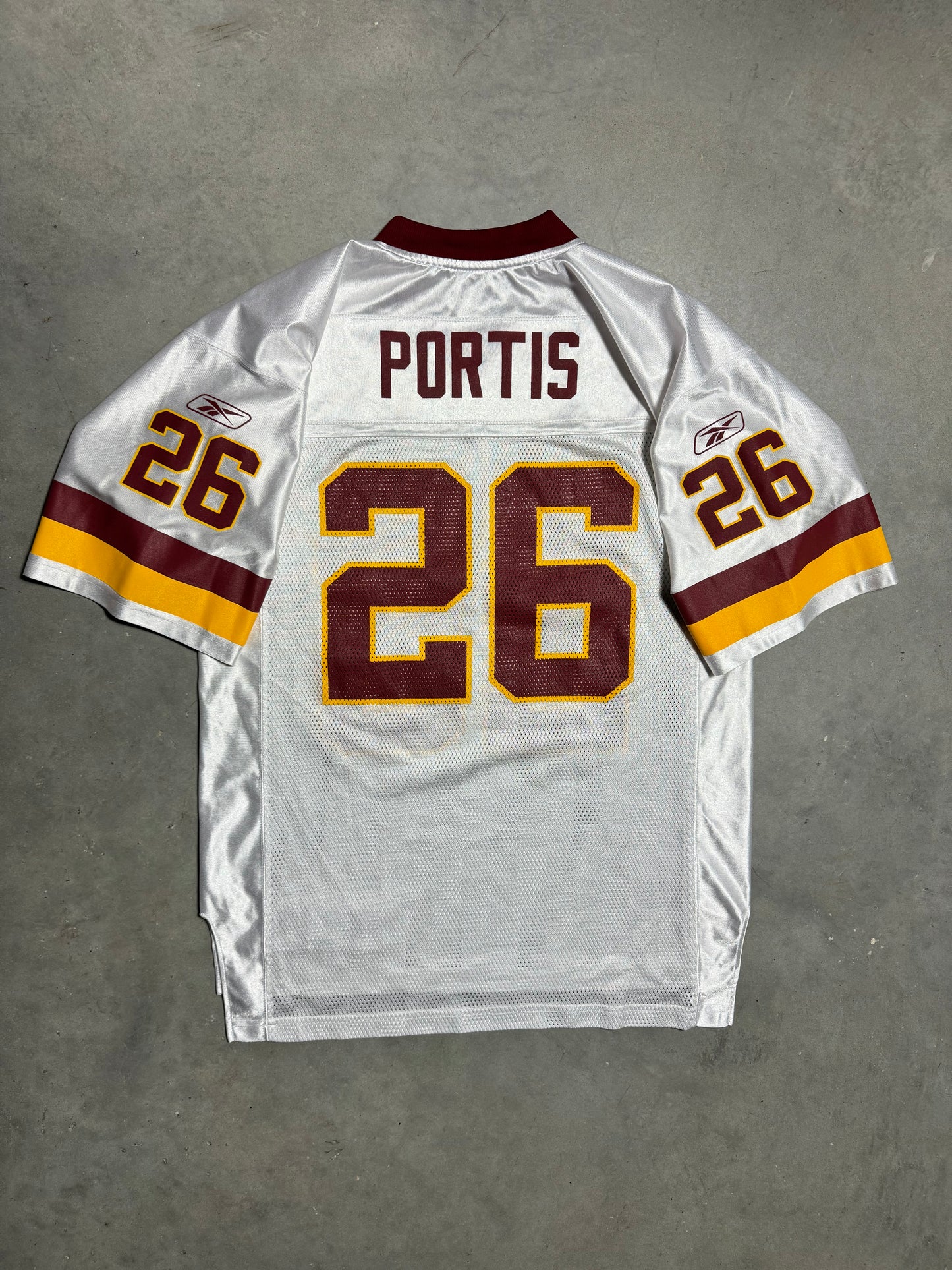 00’s Washington Redskins Clinton Portis Vintage White Reebok NFL Jersey (Medium)